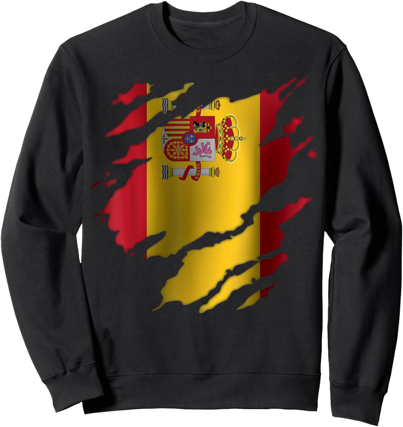 Spain Spanish Flag Heritage Sweatshirt - Sweatshirt | Black