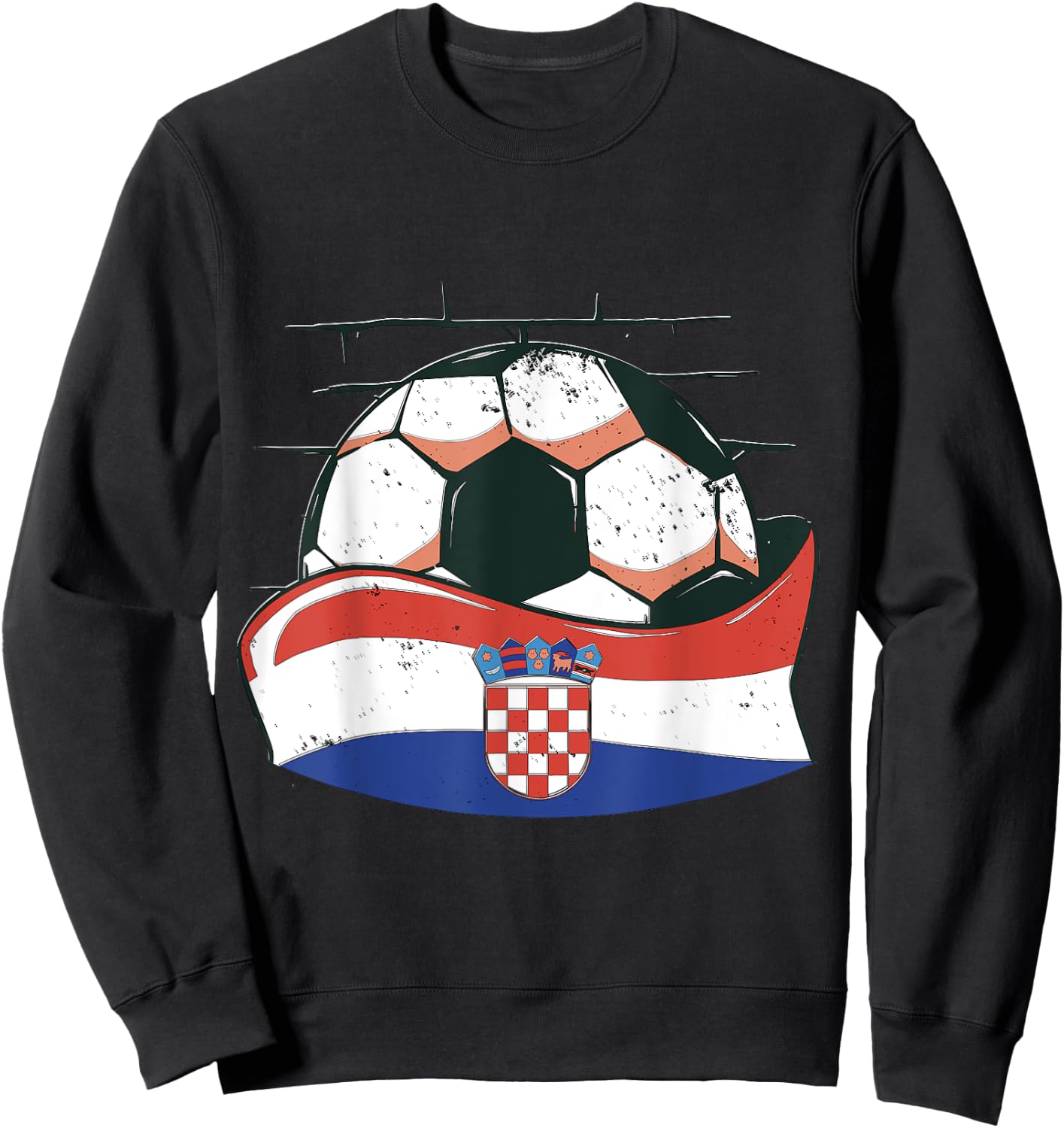 Croatia Soccer Team, Croatia Football National Country Sweatshirt - Sweatshirt | Black