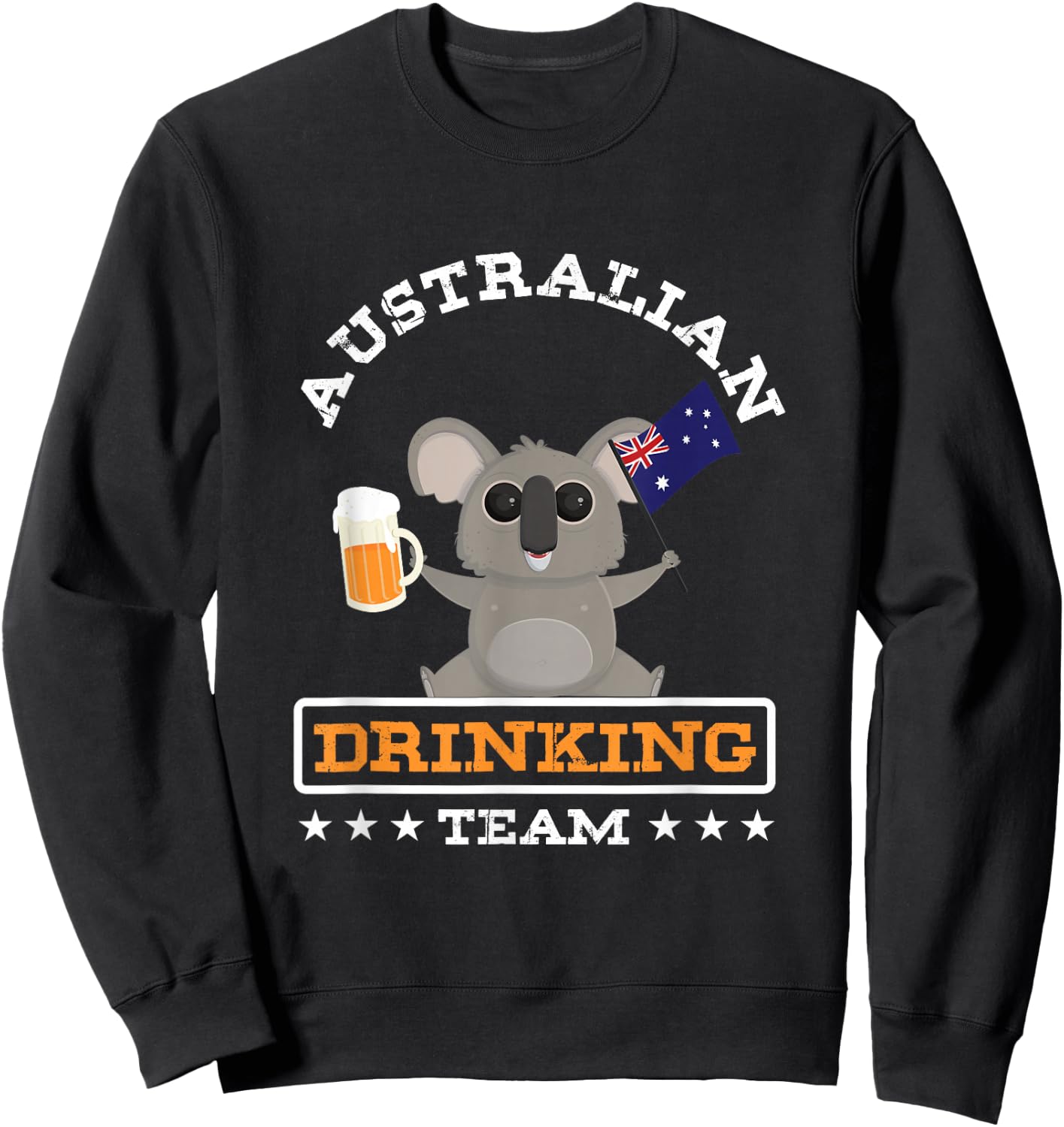 Australia Koala Animal Drinking Holiday Drink Alcohol Sweatshirt - Sweatshirt | Black