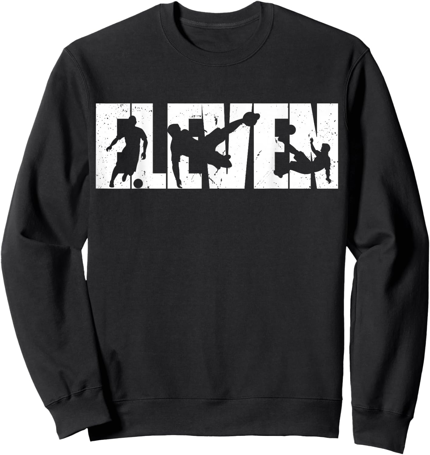 11th Birthday Retro Soccer 11 Years Old Boy Girl Sweatshirt - Sweatshirt | Black