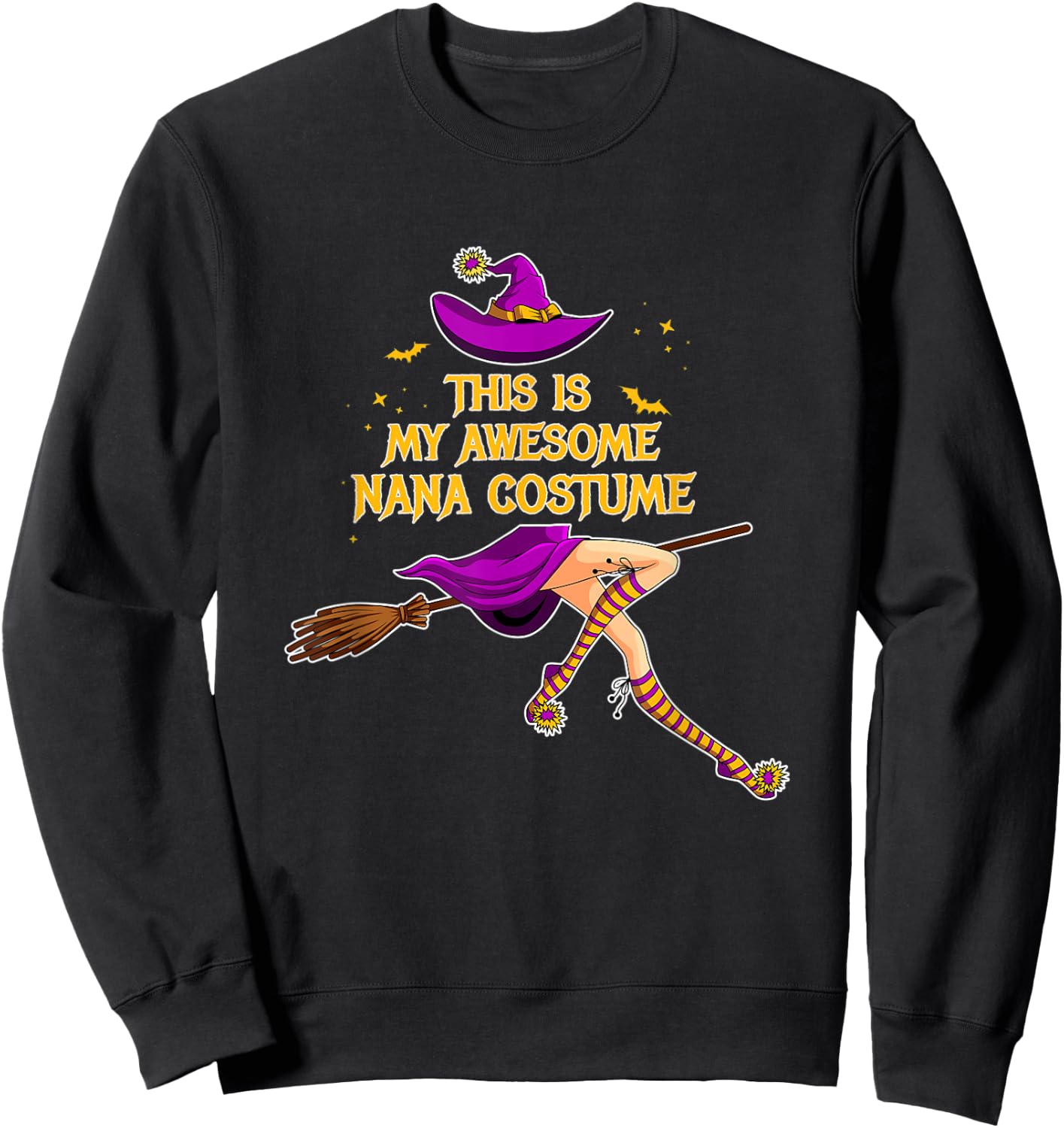 This Is My Awesome Nana Costume Grandma Witches Halloween Sweatshirt - Sweatshirt | Black