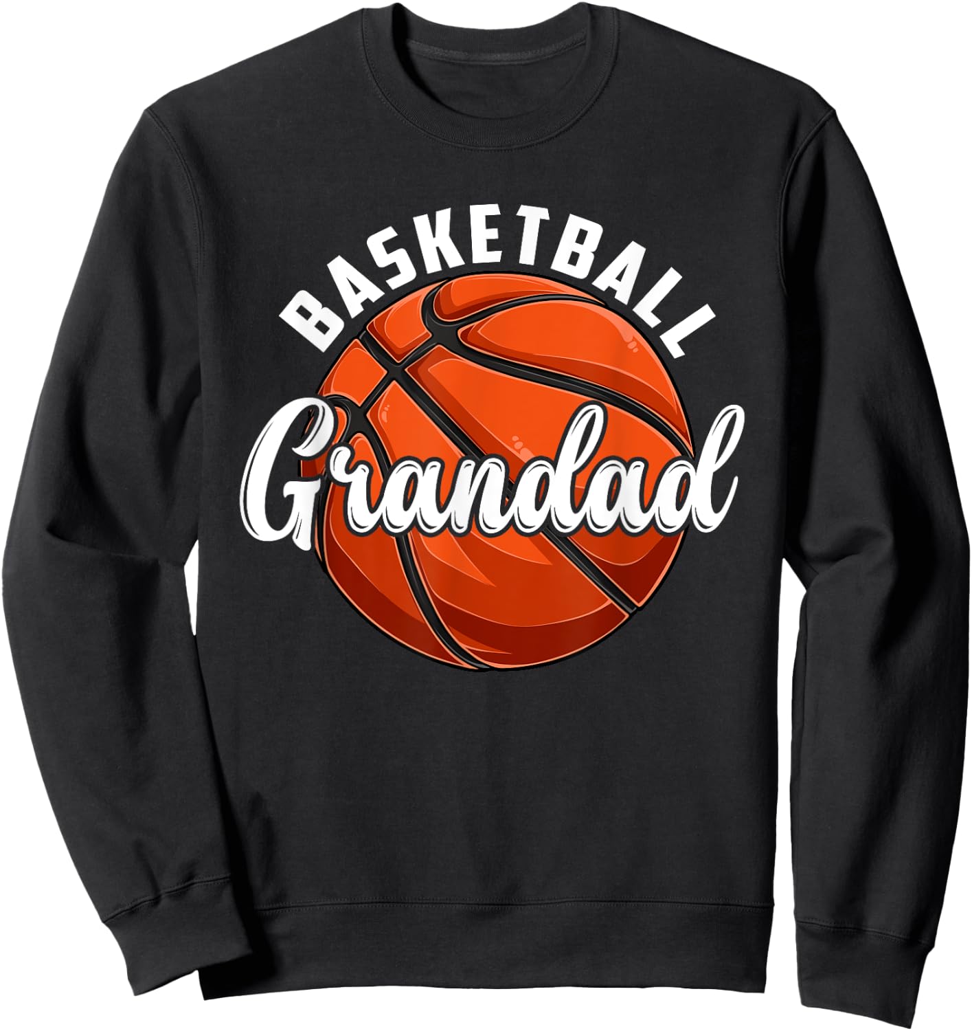 Basketball Grandad Vintage Retro Basketball Fathers Day Sweatshirt - Sweatshirt | Black
