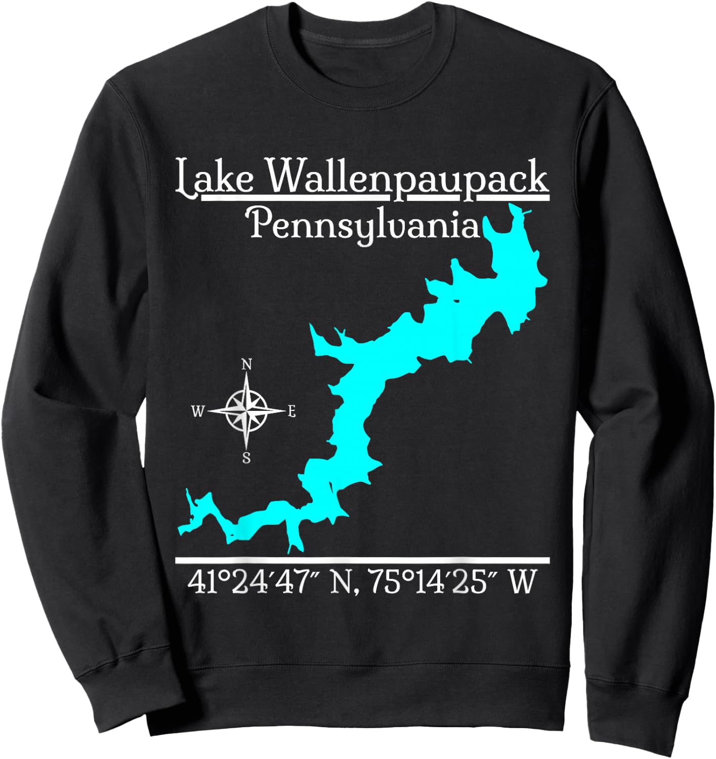 Lake Wallenpaupack, Pennsylvania Sweatshirt - Sweatshirt | Black