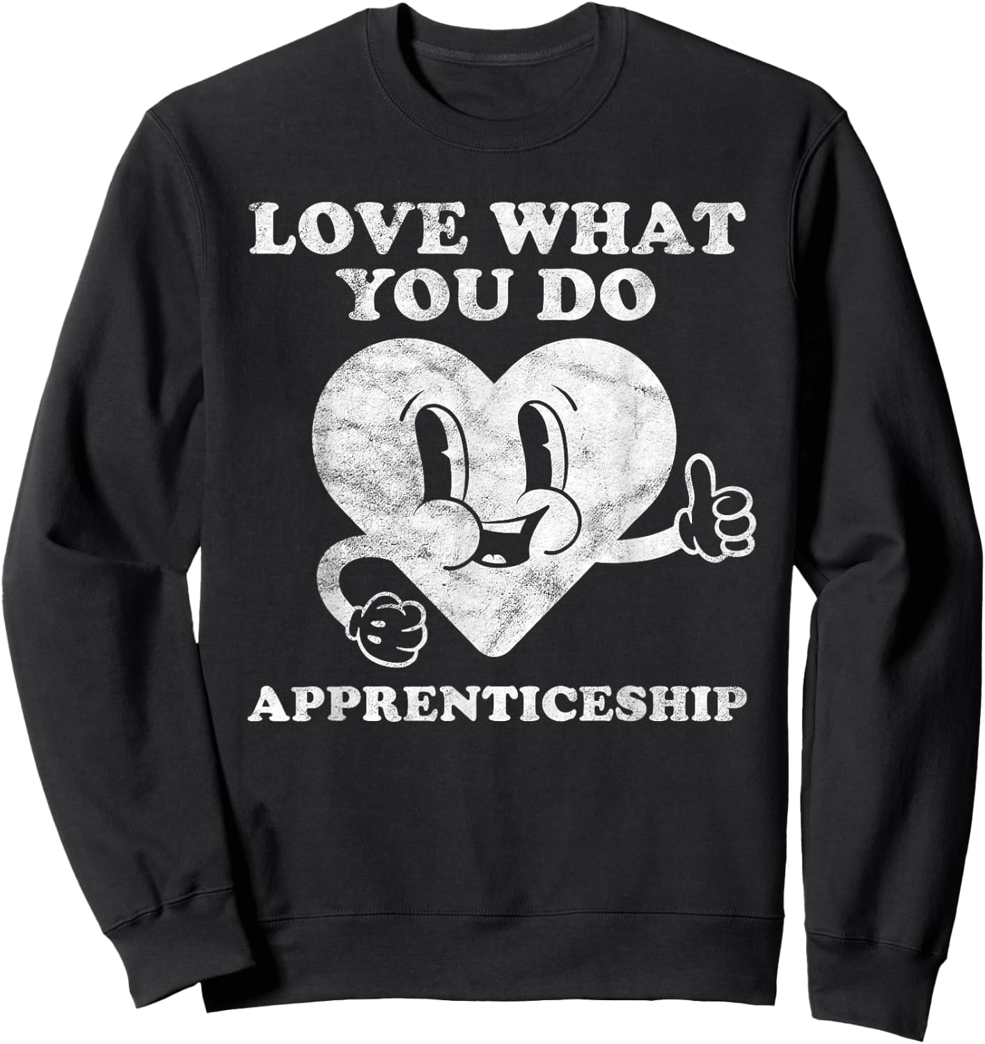 Retro Vintage Apprentice or Trainee or Apprenticeship Lover Sweatshirt - Sweatshirt | Black