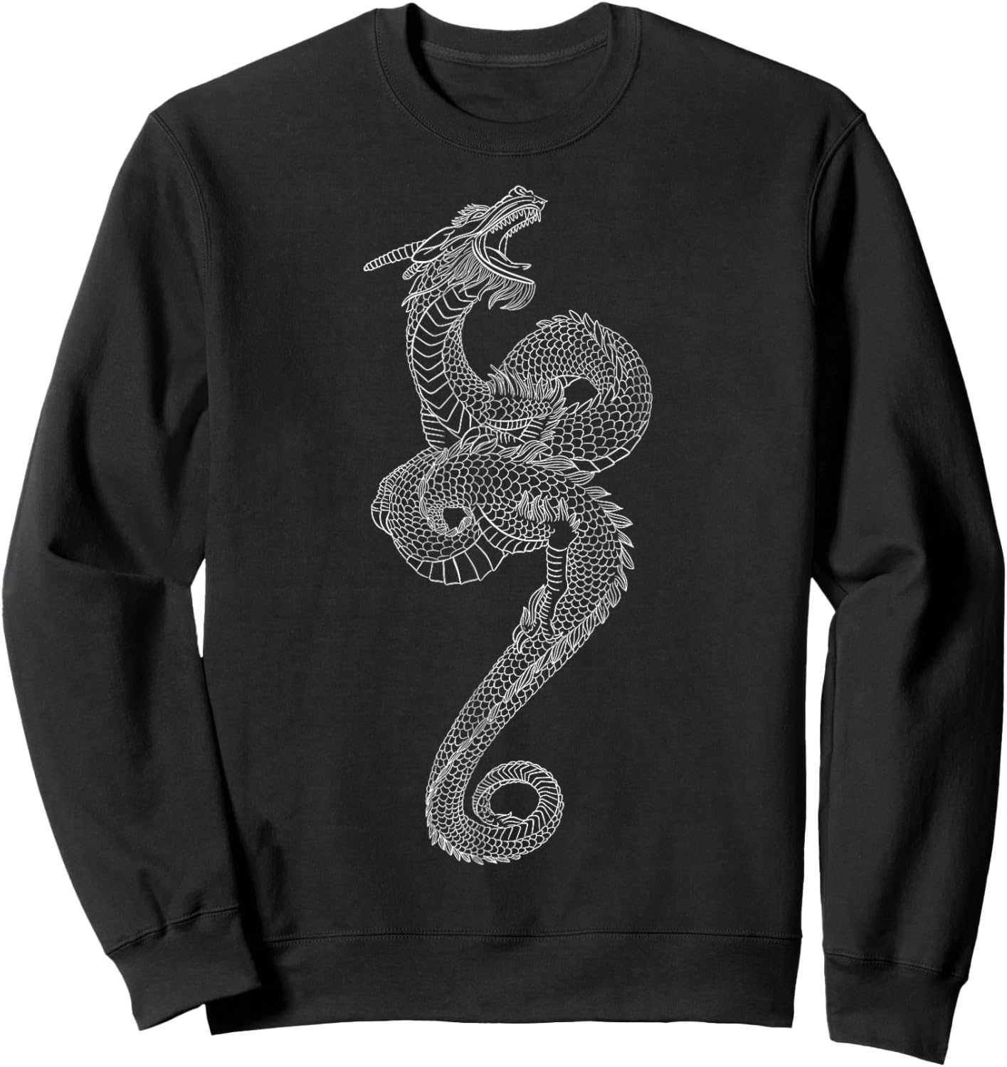 Dragon Art Tattoo Japan Traditional Japanese Graphic Sweatshirt - Sweatshirt | Black