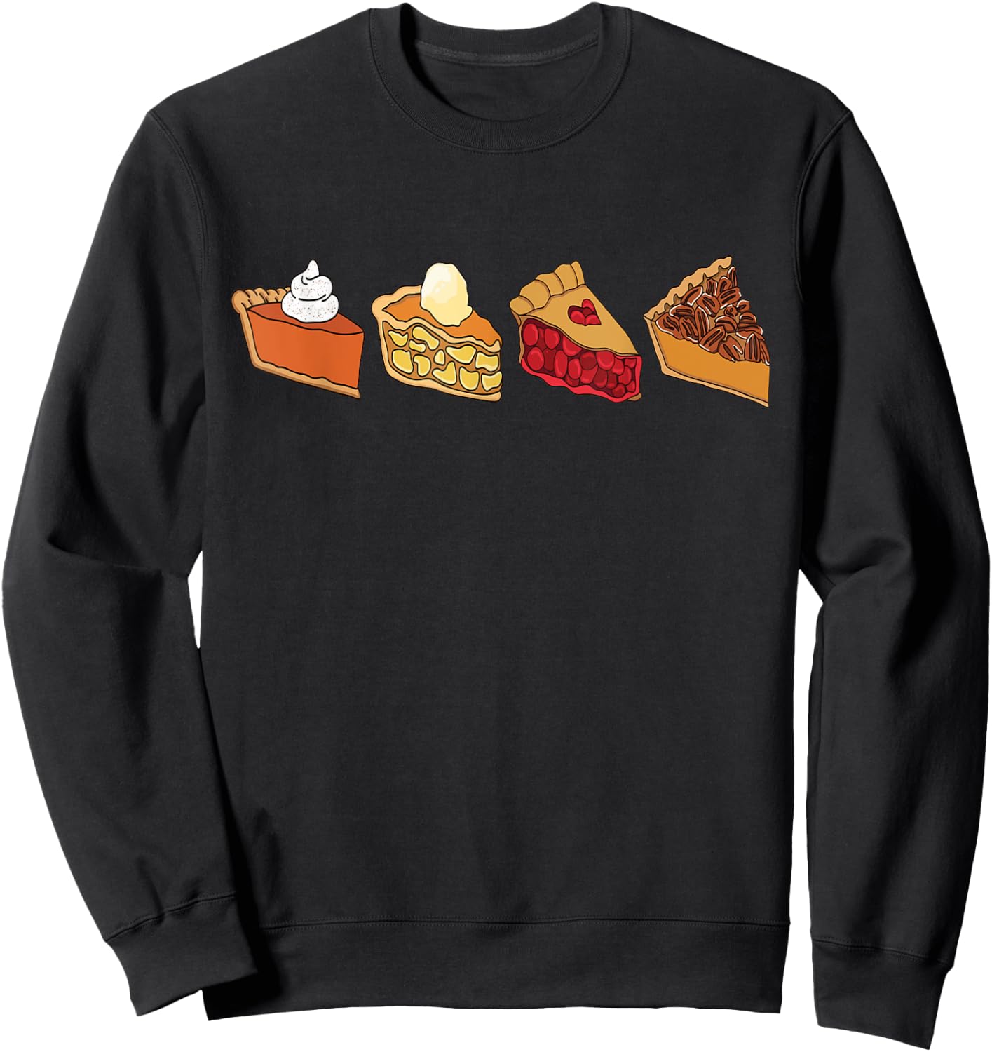 Thanksgiving Cutie Pie Dinner Pumpkin Pie Kids Girls Sweatshirt - Sweatshirt | Black