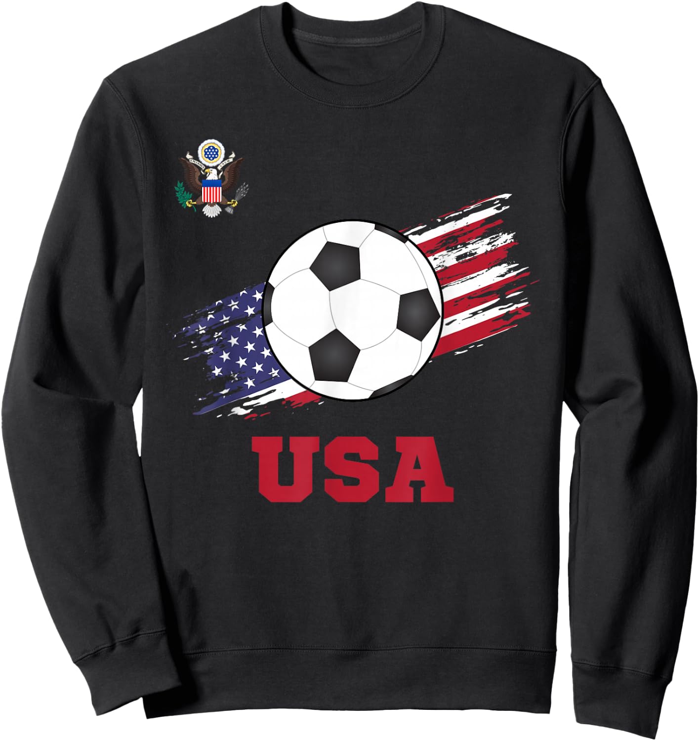 United States Soccer American Football USA Futbol Sweatshirt - Sweatshirt | Black