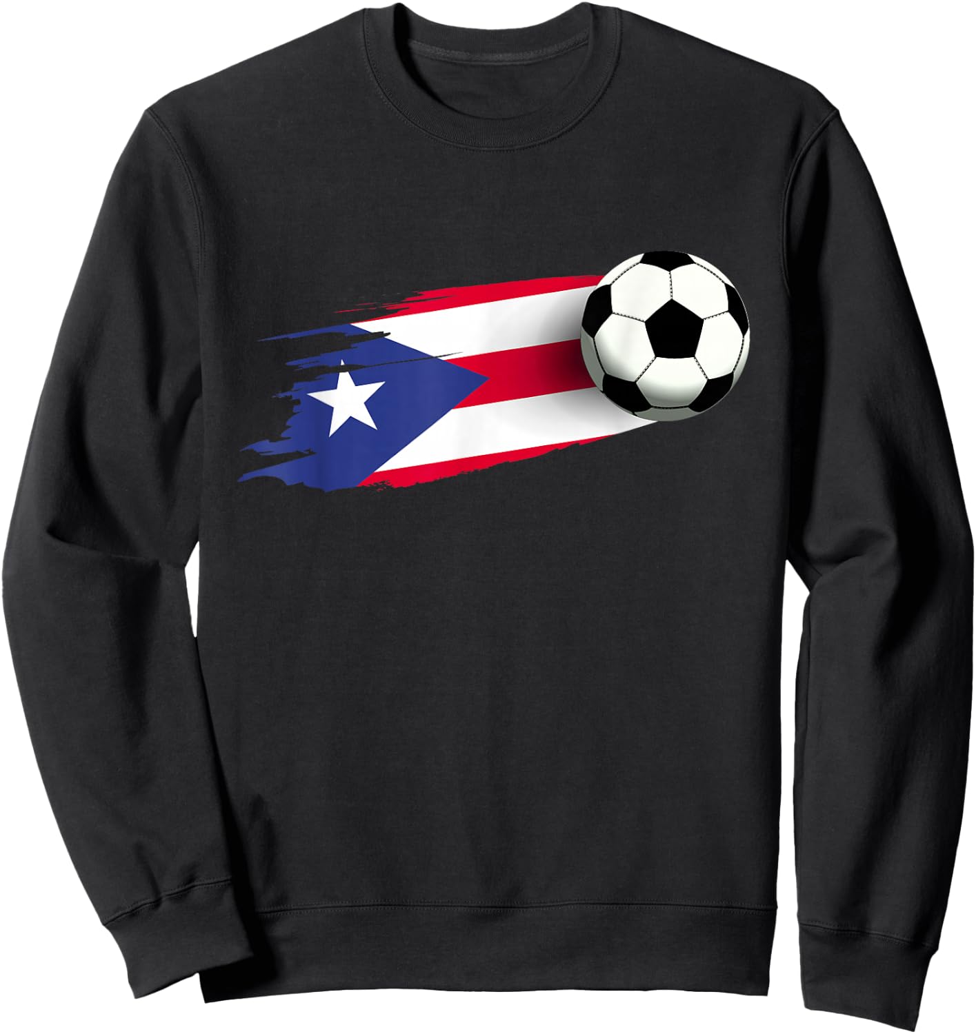 Puerto Rico Flag Jersey Puerto Rico Soccer Team Puerto Rico Sweatshirt - Sweatshirt | Black