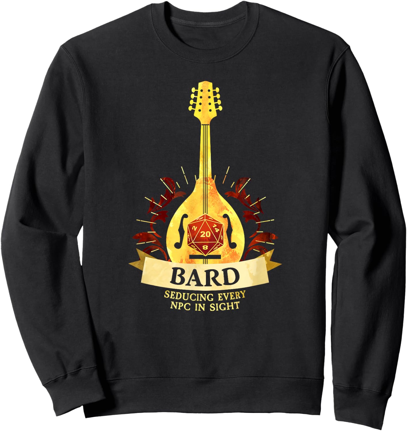 Bard Fantasy RPG TRPG Gamer Class Sweatshirt - Sweatshirt | Black
