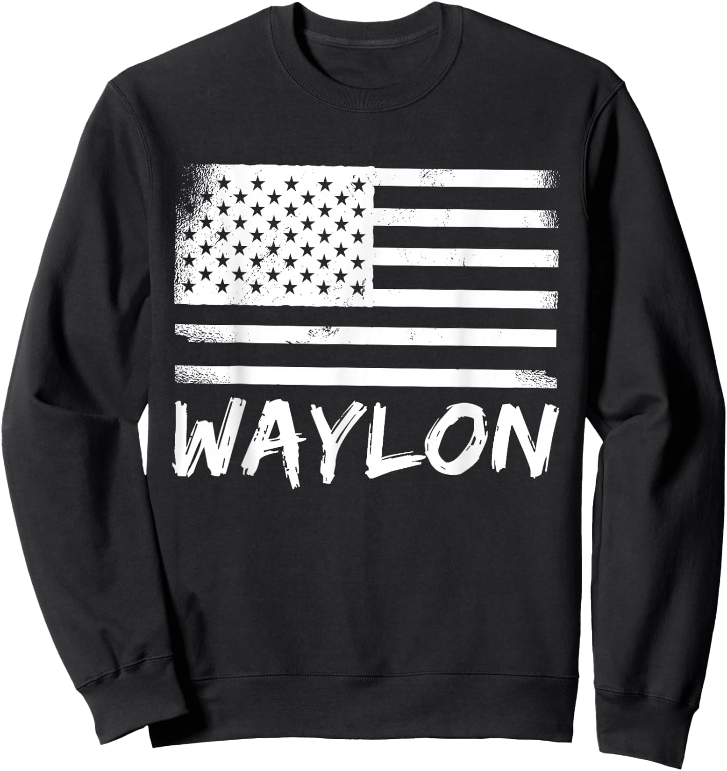 Waylon Birthday Personalized Forename Citizenship Name Sweatshirt - Sweatshirt | Black