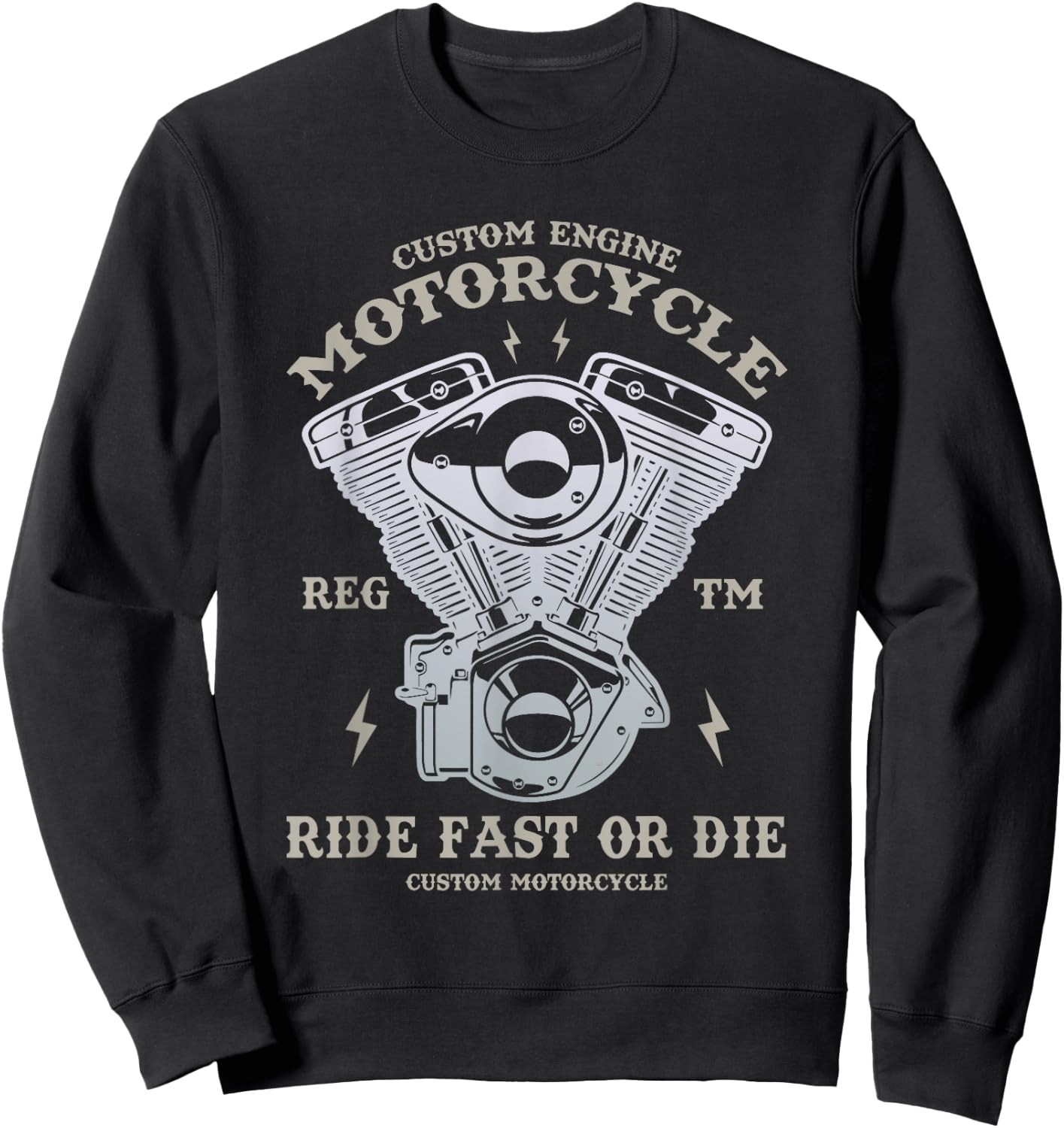 Motorcycle | Funny Motorcycle Sweatshirt - Sweatshirt | Black