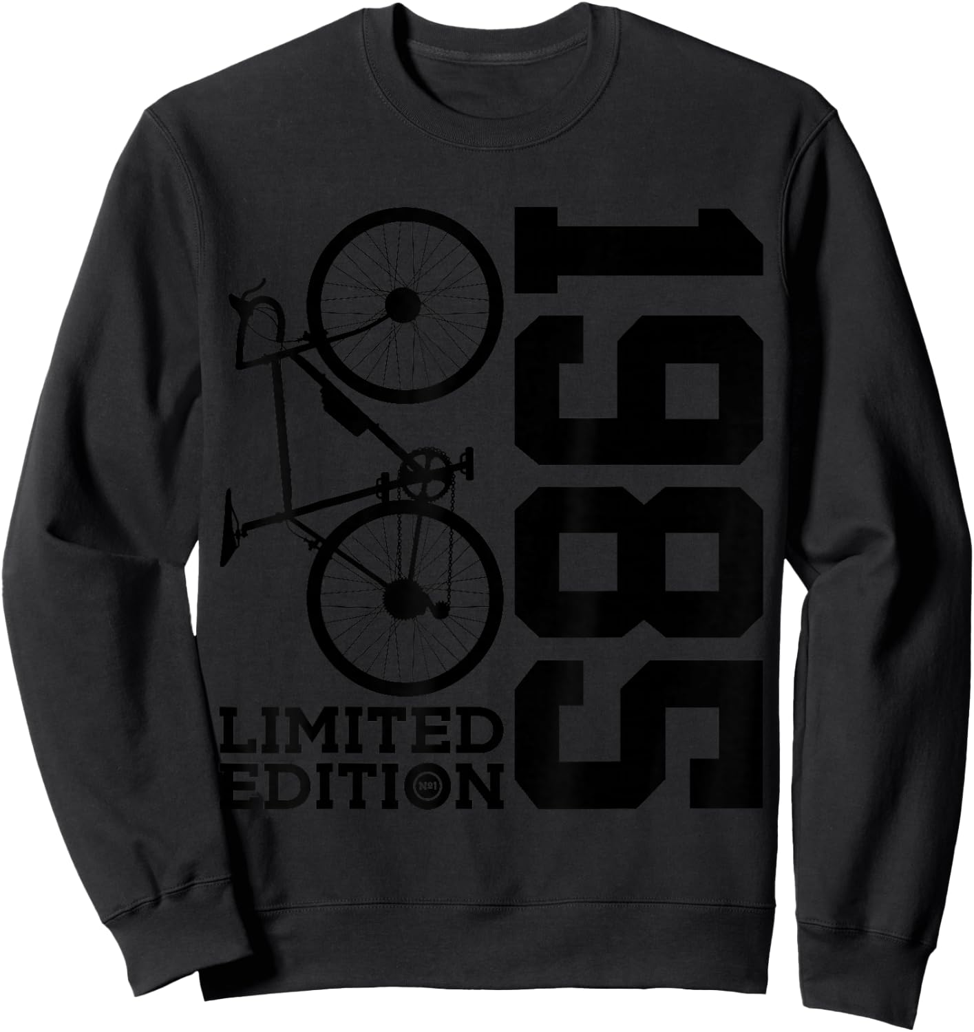Cyclist 1985 Bike 41st Birthday Racing Bike Sweatshirt - Sweatshirt | Black