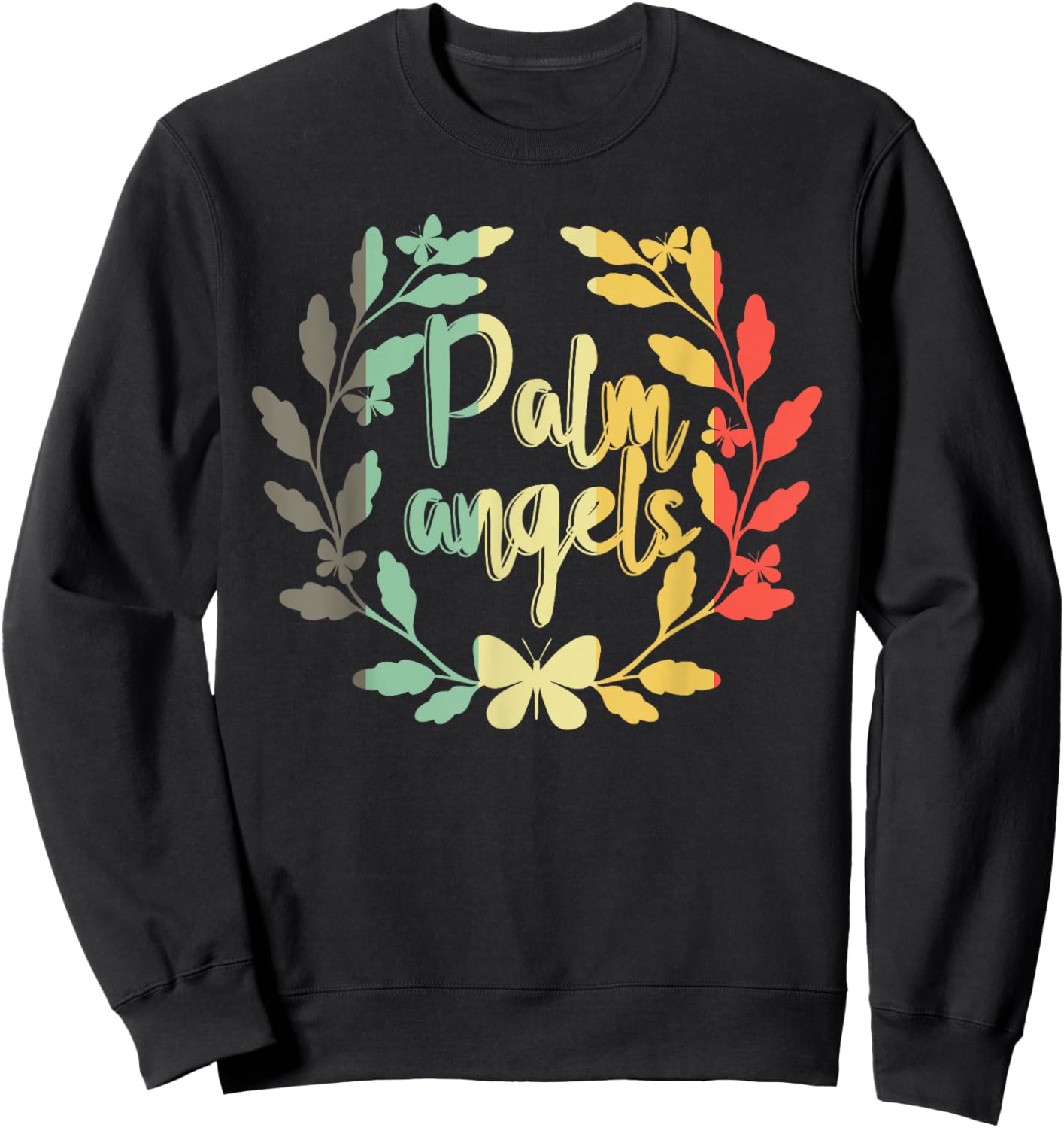 Palm Angels Butterfly Flower Lovers Sweatshirt - Sweatshirt | Black