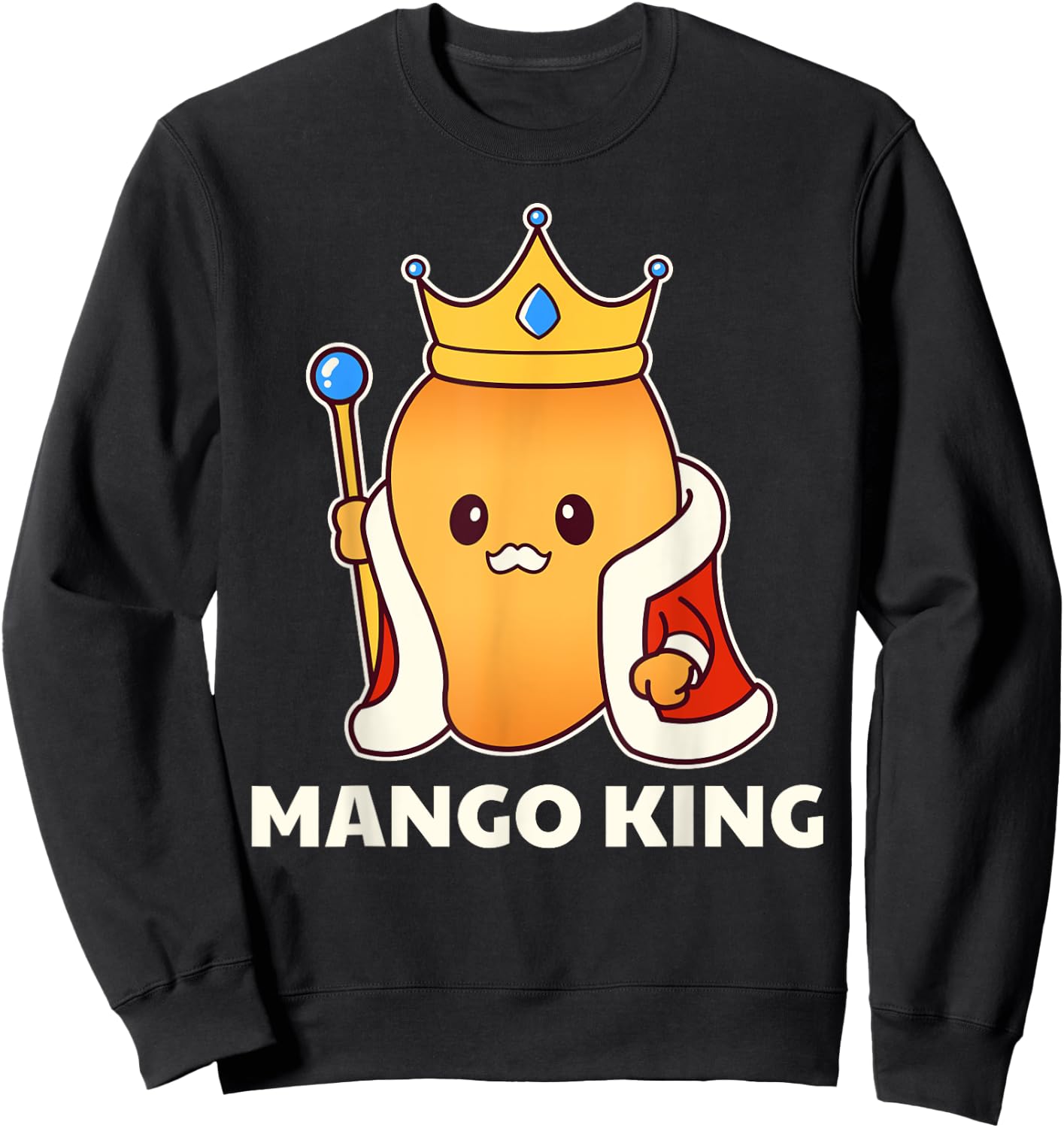 Mango King - Funny Fruit Lover Sweatshirt - Sweatshirt | Black