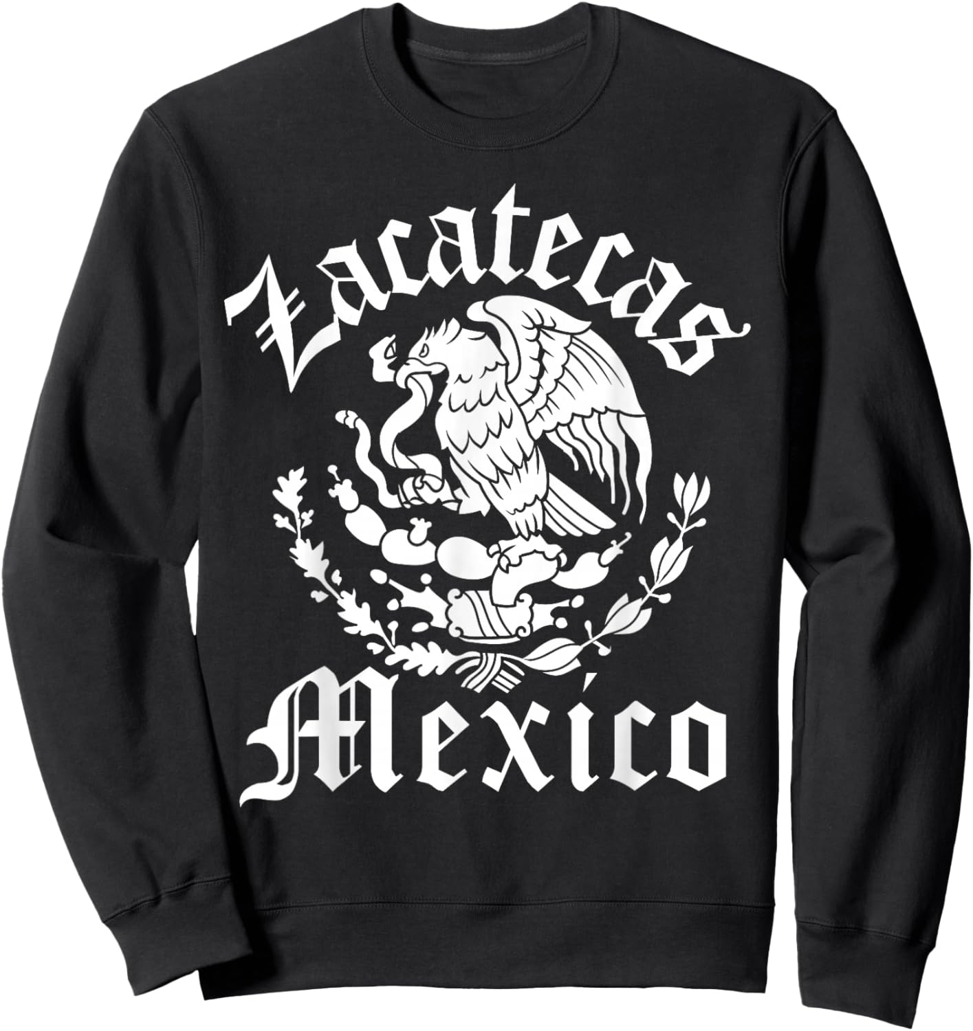 Zacatecas with Mexican Emblem Zacatecas Sweatshirt - Sweatshirt | Black
