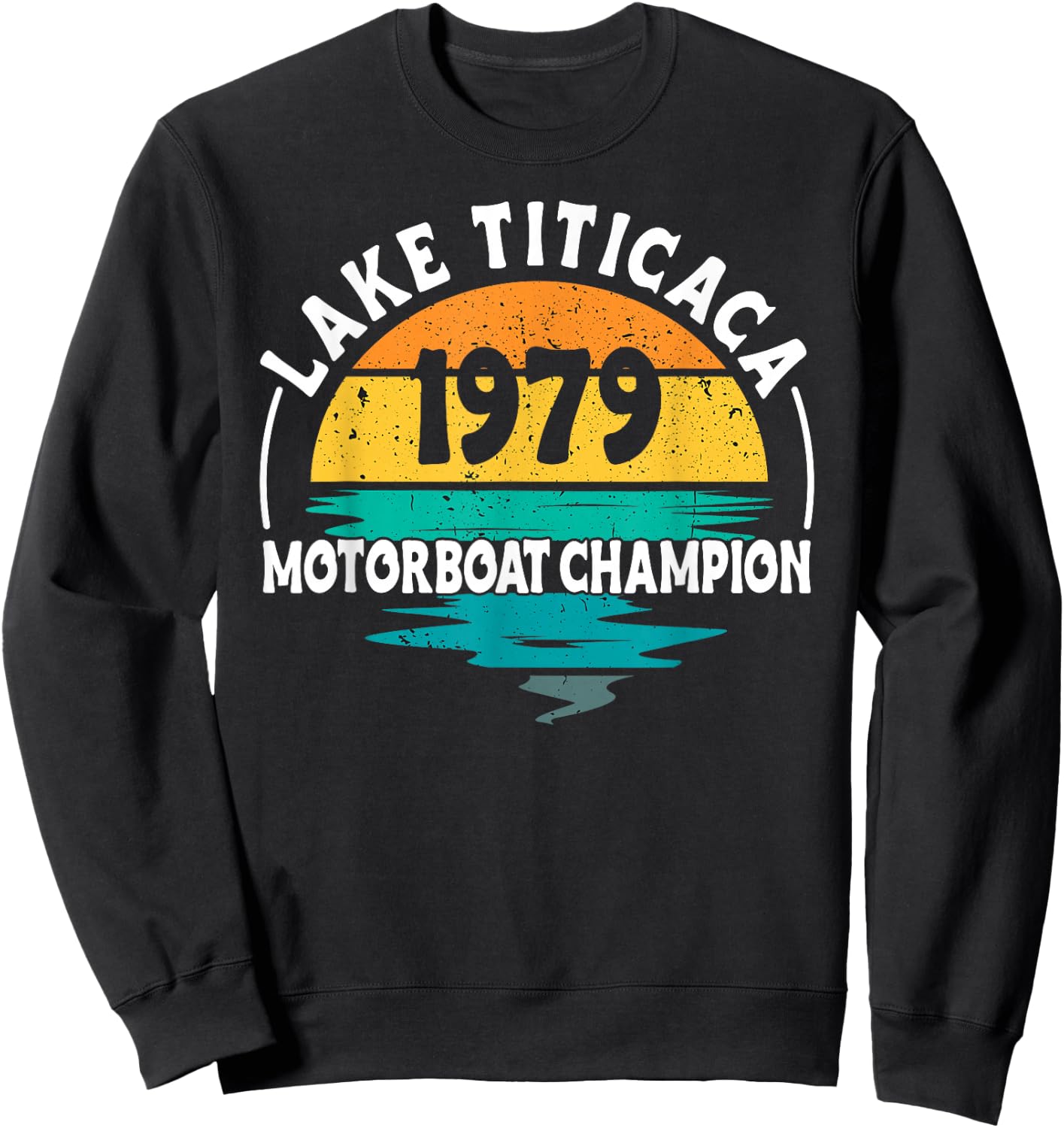 Lake Titicaca Motorboat Champion Sweatshirt - Sweatshirt | Black