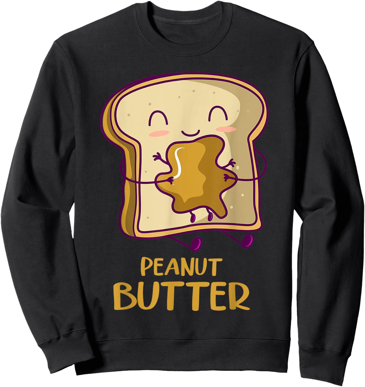 PB&J Peanut Butter Jelly Bread Jam Family Matching Halloween Sweatshirt - Sweatshirt | Black