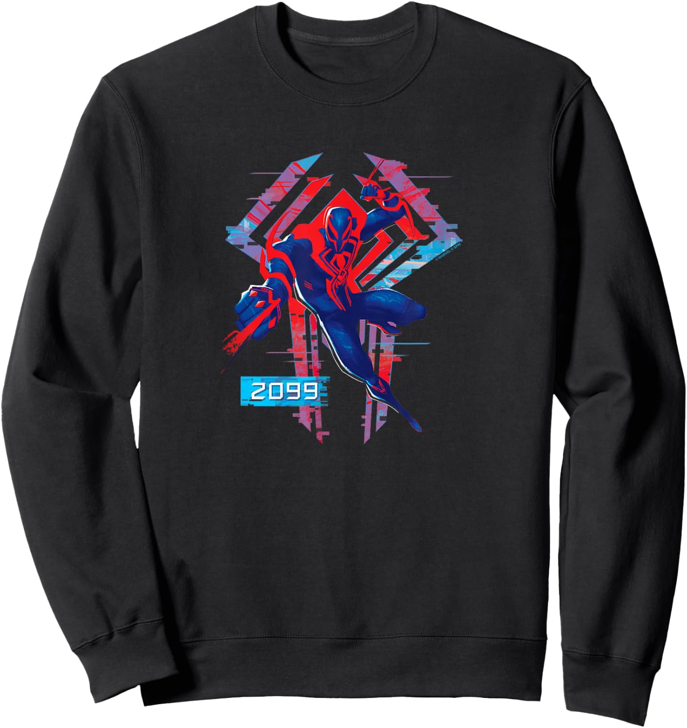 Marvel Spider-Man Across The Spider-Verse Part 1 2099 Logo Sweatshirt - Sweatshirt | Black
