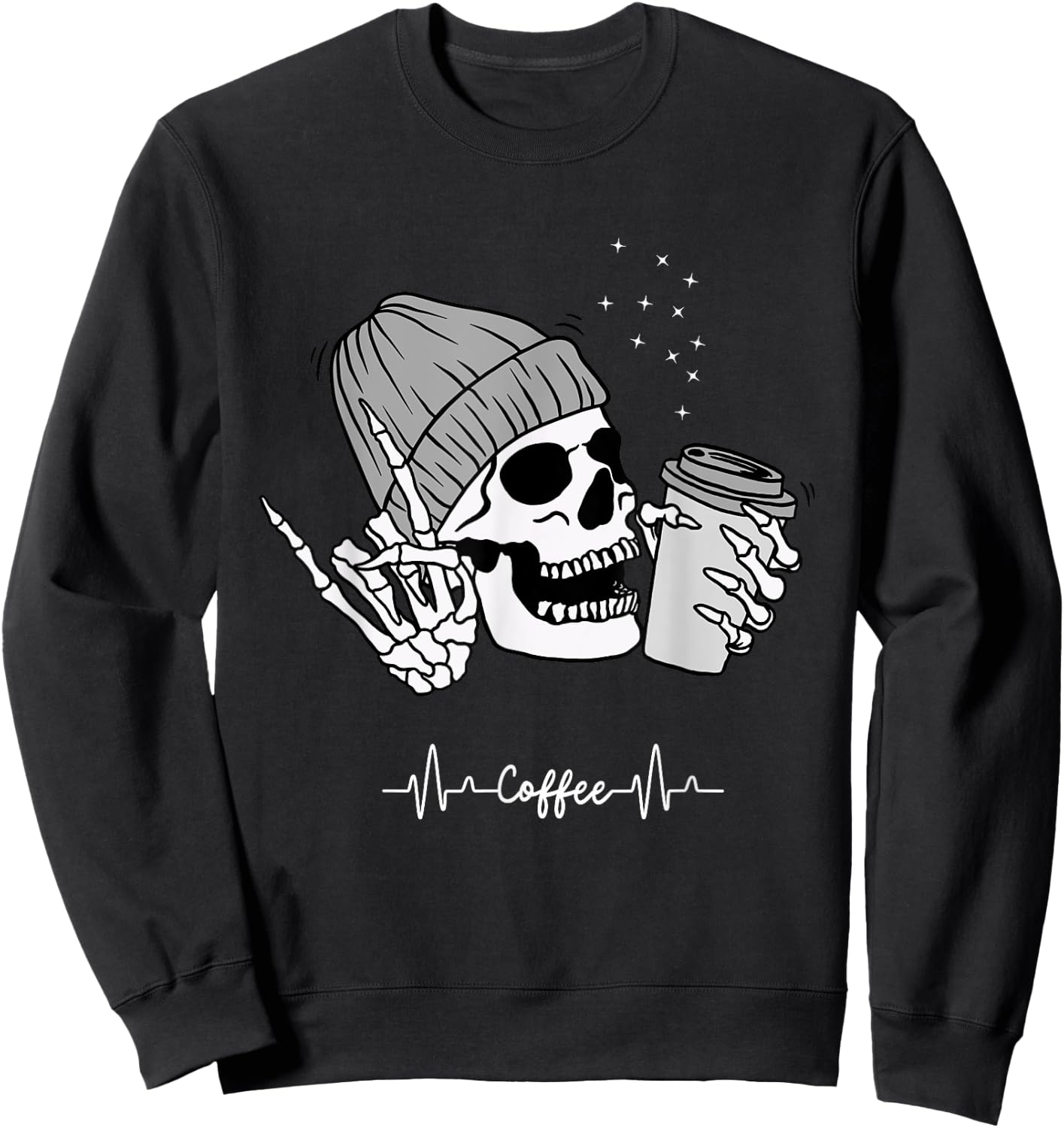 Coffee T Shirts Coffee Shirt Funny Cute Casual Sweatshirt - Sweatshirt | Black