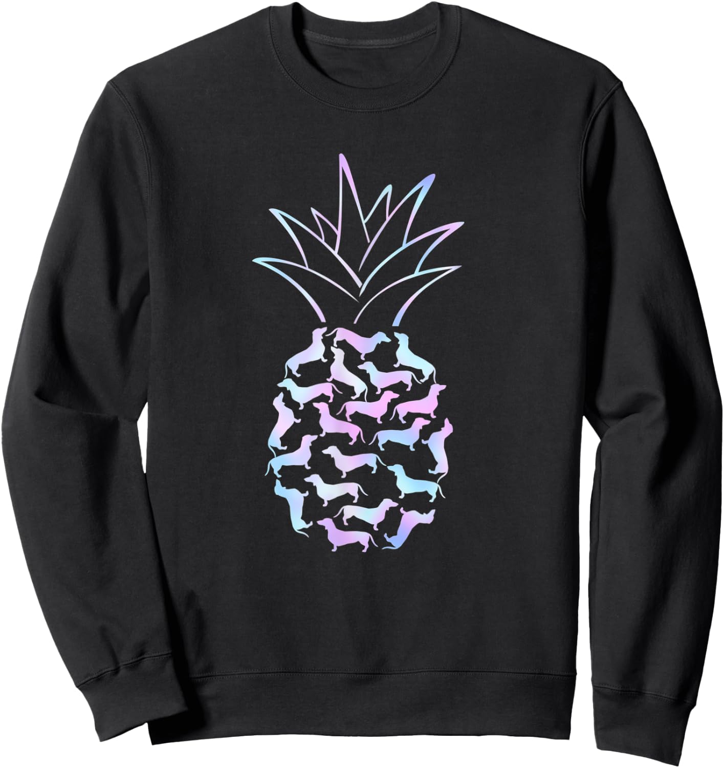 Dachshund Pineapple Dachshund Lover Wiener Dog Sweatshirt - Sweatshirt | Black