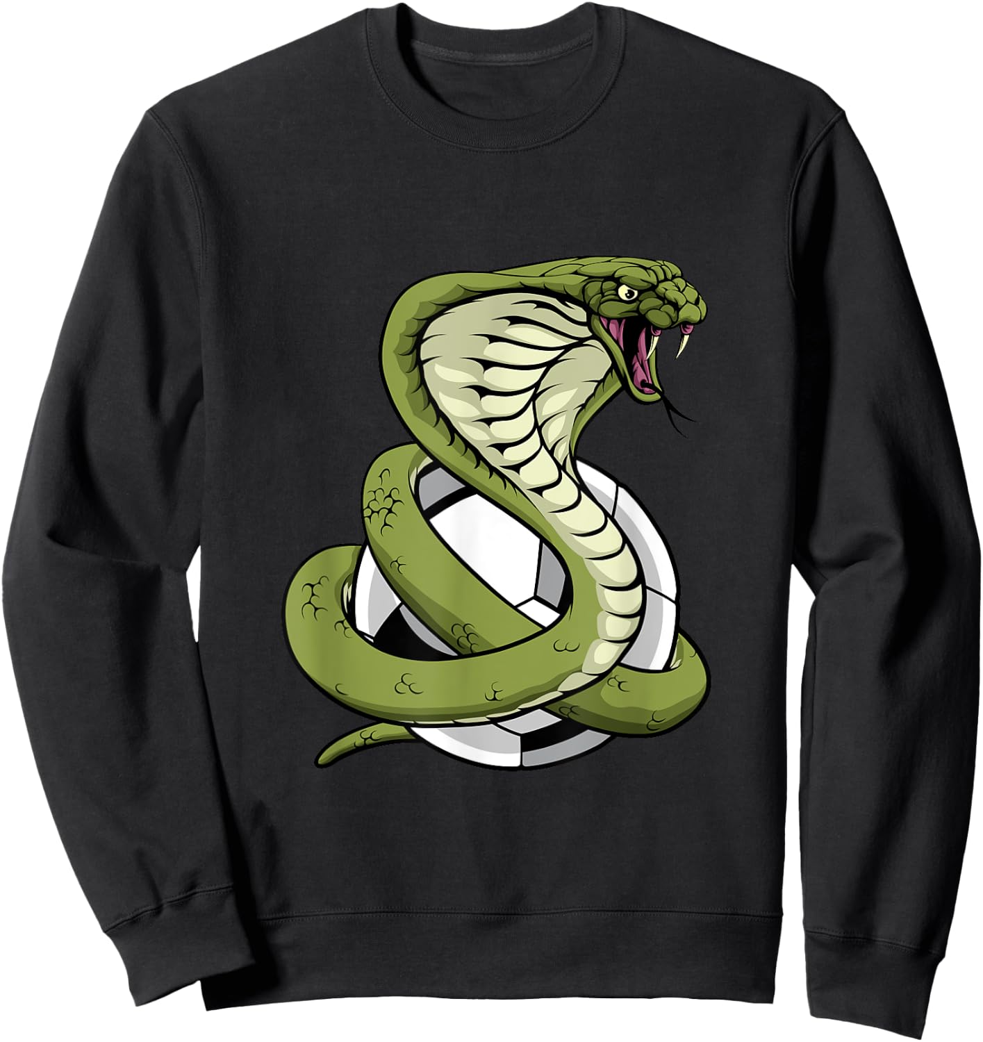 Cobra Snake Soccer Football Animal Team Mascot Sweatshirt - Sweatshirt | Black