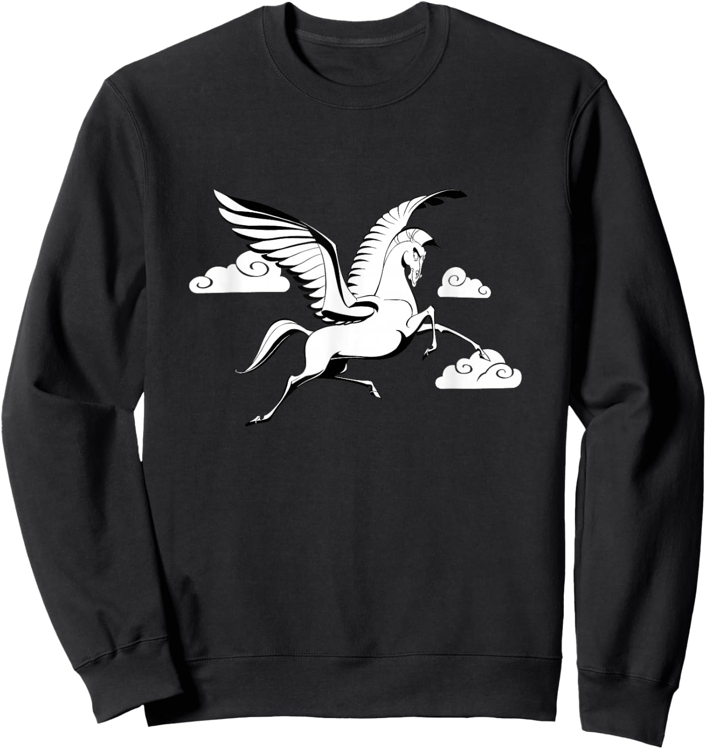 Disney Hercules Pegasus Winged Horse Sweatshirt - Sweatshirt | Black