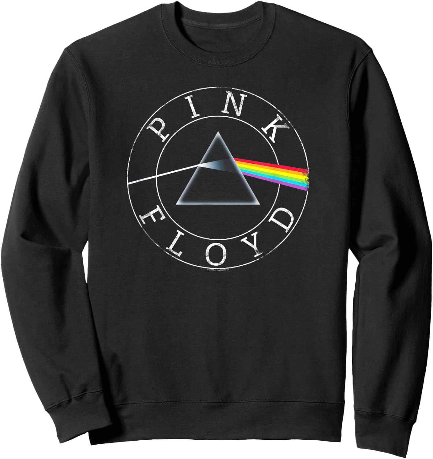 Pink Floyd Rock Band Prism Circle Logo Sweatshirt - Sweatshirt | Black