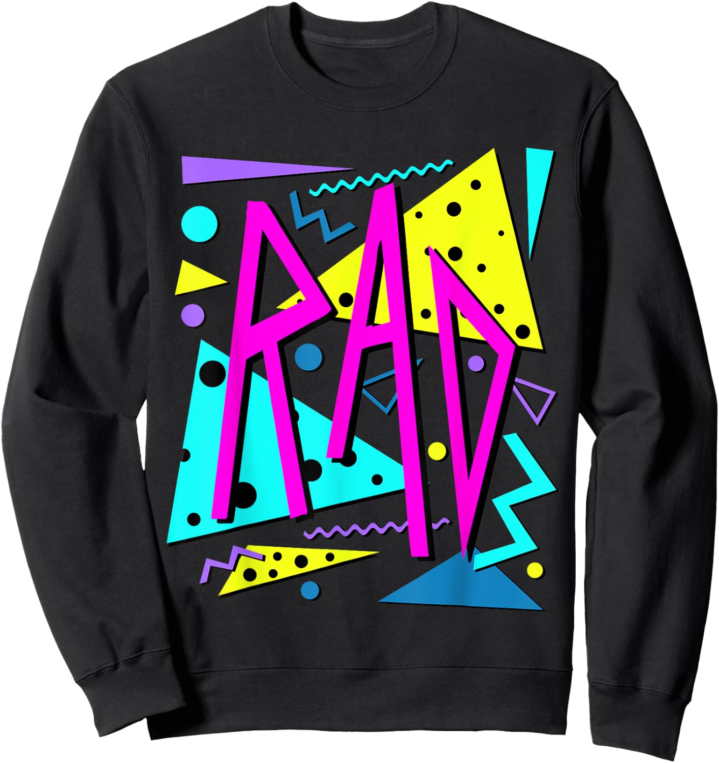 Rad 80's Workout Gym Retro Sweatshirt - Sweatshirt | Black