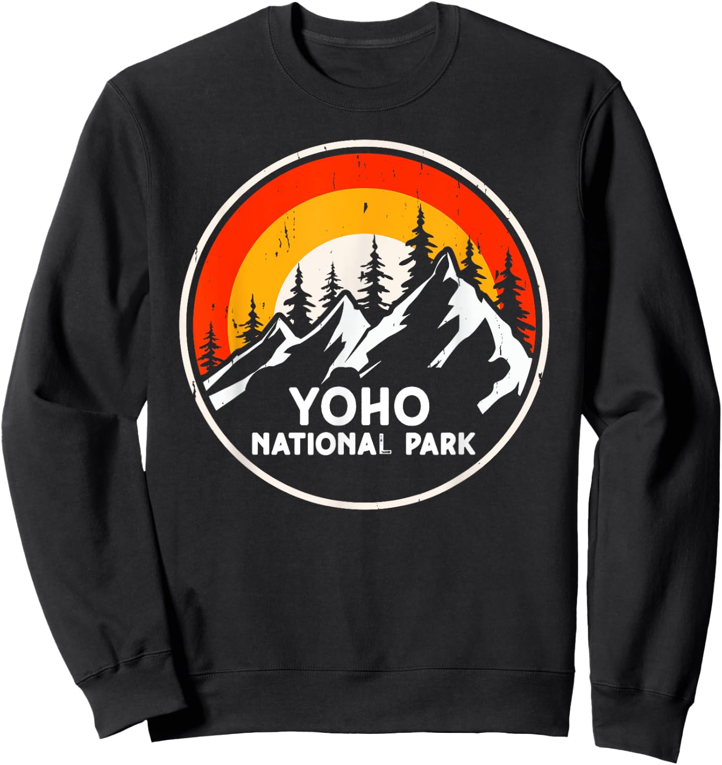 Yoho National Park Canada Mountain Trees Camping Hiking Sweatshirt - Sweatshirt | Black