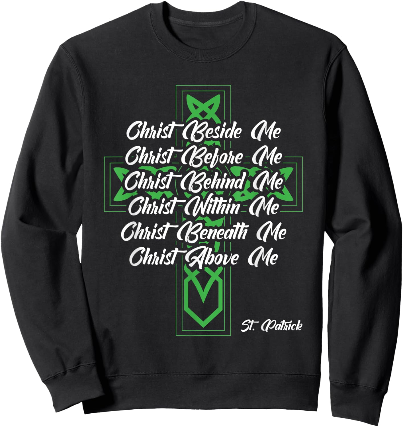 Jesus Christ Shenanigans Irish Christian St Patricks Day Sweatshirt - Sweatshirt | Black