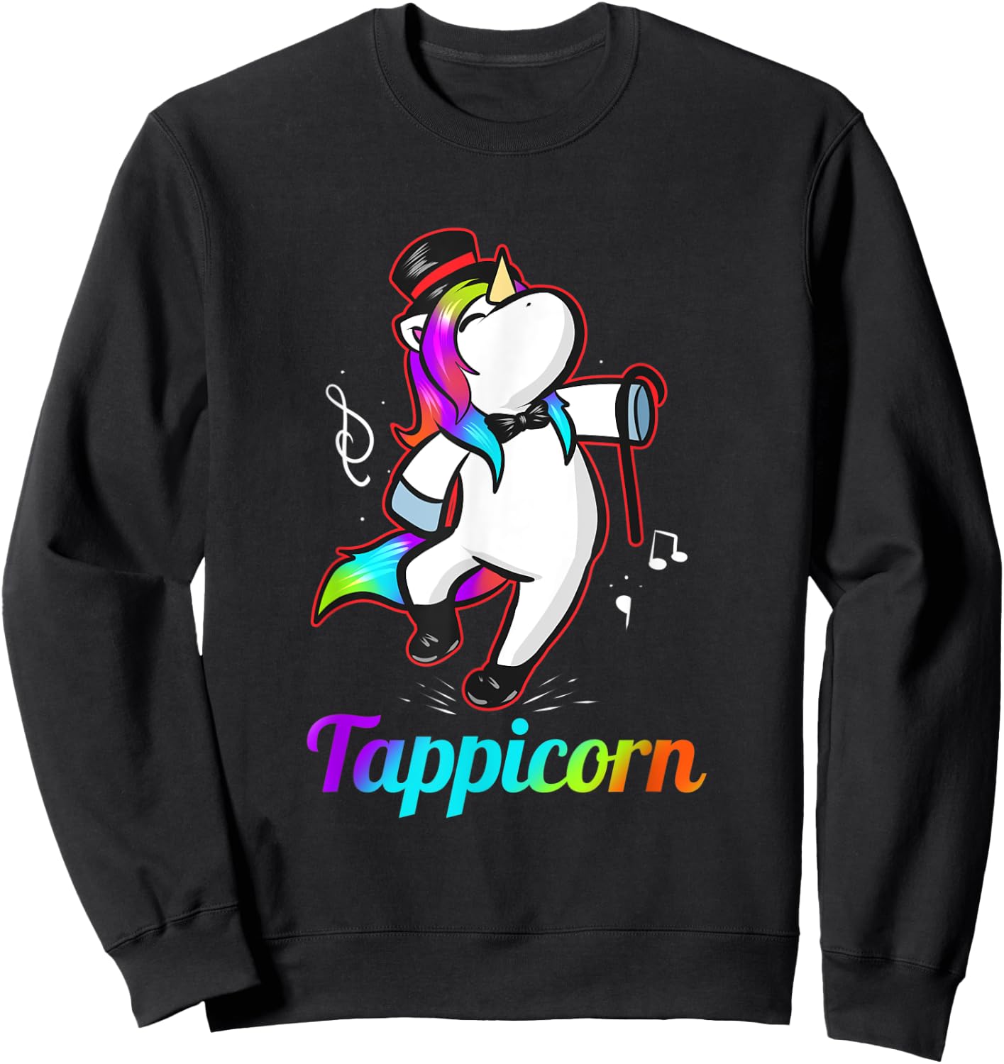 Tappicorn - Funny Tap Dance Unicorn Sweatshirt - Sweatshirt | Black