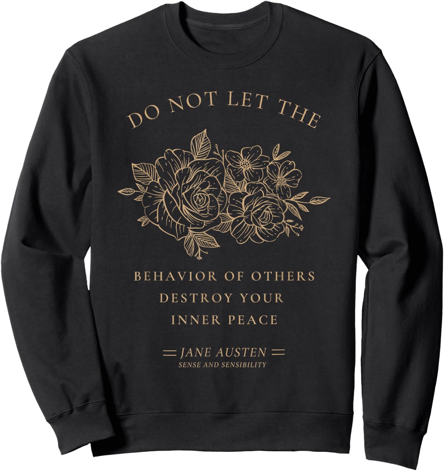Jane Austen Sense and Sensibility Bookish Bookworm Novel Sweatshirt - Sweatshirt | Black