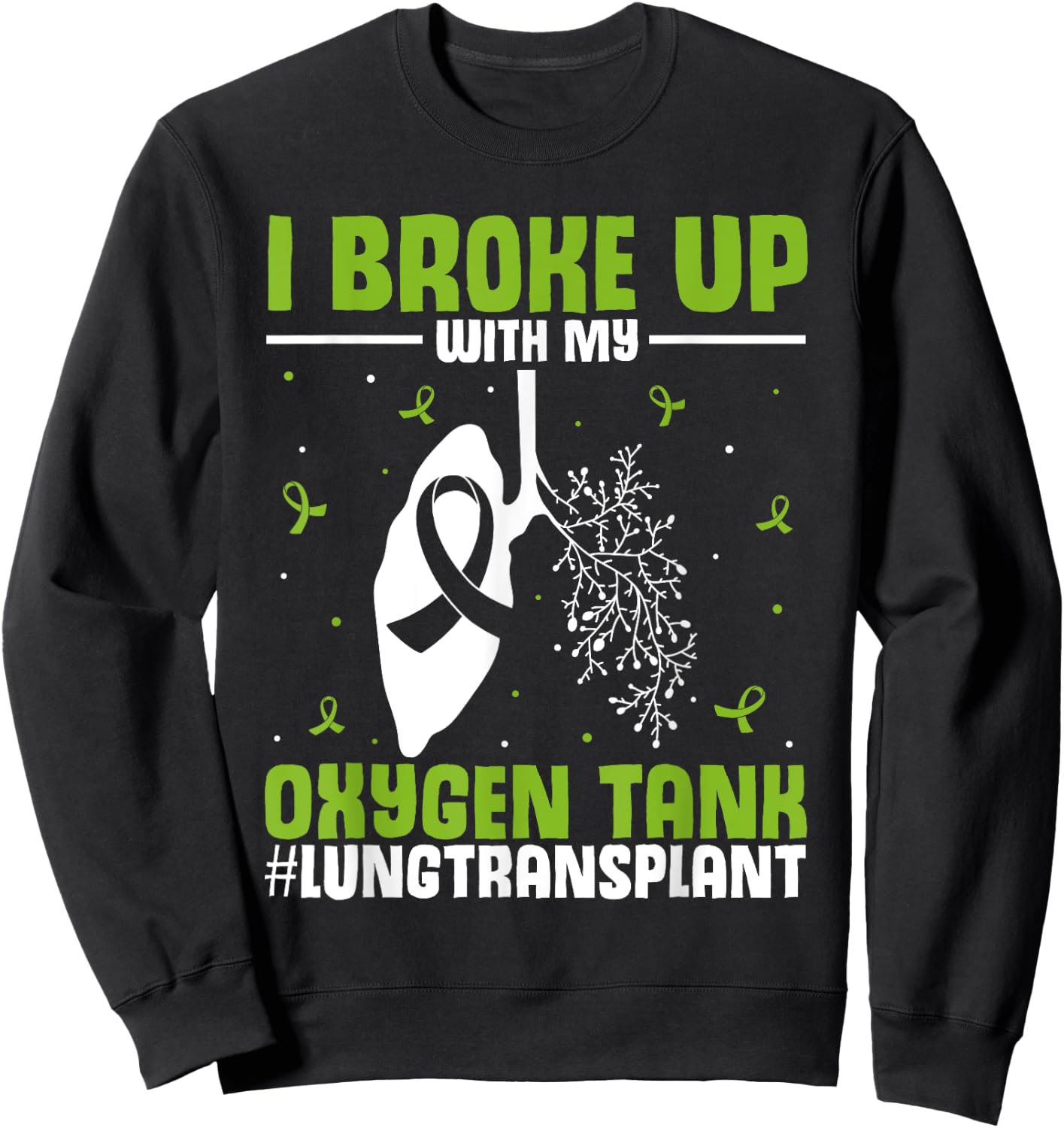 Organ Transplantation | Lung Transplant Survivor Sweatshirt - Sweatshirt | Black