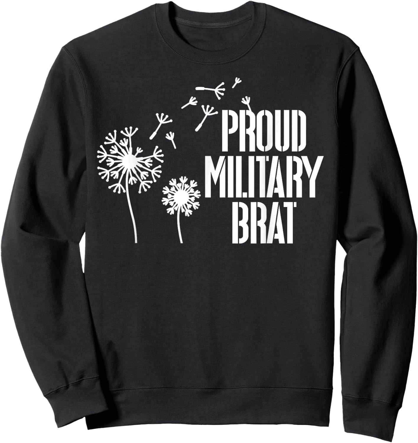 Proud Military Brat Military Child Month Purple Up Sweatshirt - Sweatshirt | Black