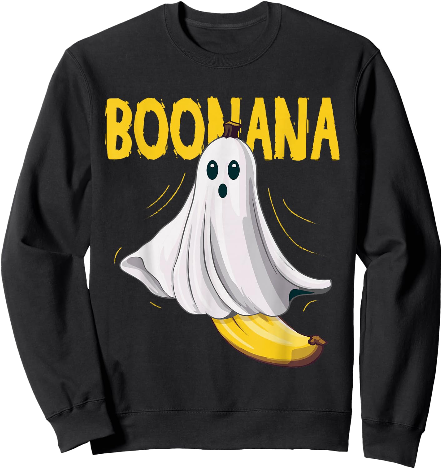 Boonana Ghost Banana Costume Adult Toddler Kids Halloween Sweatshirt - Sweatshirt | Black