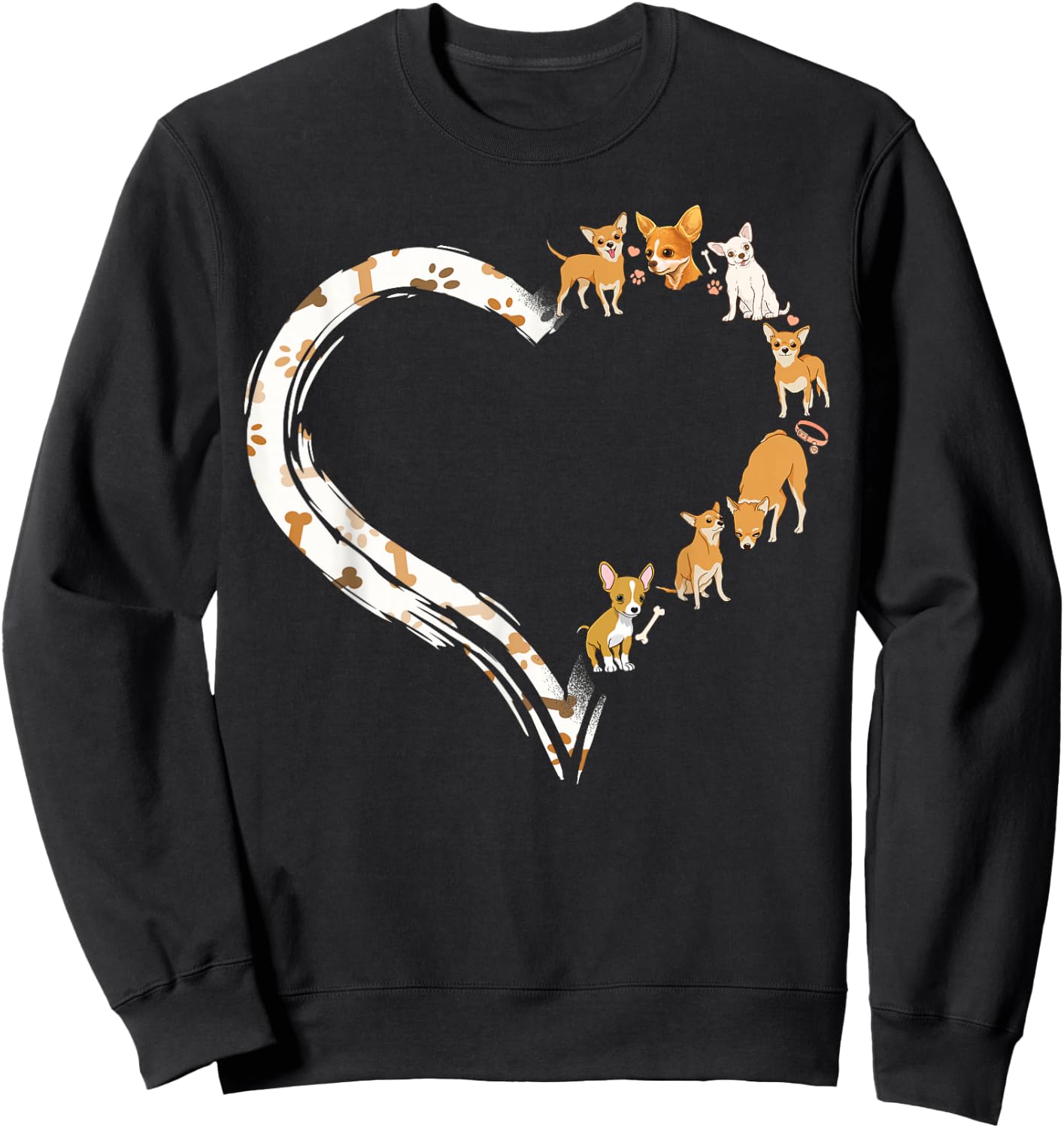 Chihuahua Chihuahueño Heart Sweatshirt - Sweatshirt | Black