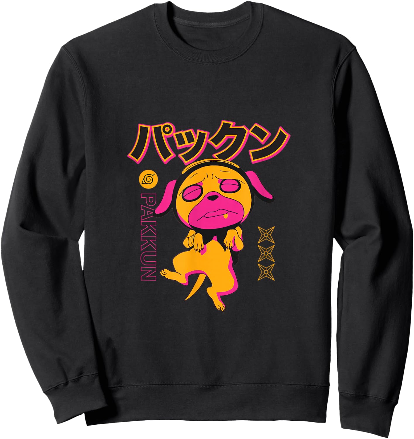 Naruto Classic Still Sleepy Pakkun Minimal Colors Sweatshirt - Sweatshirt | Black