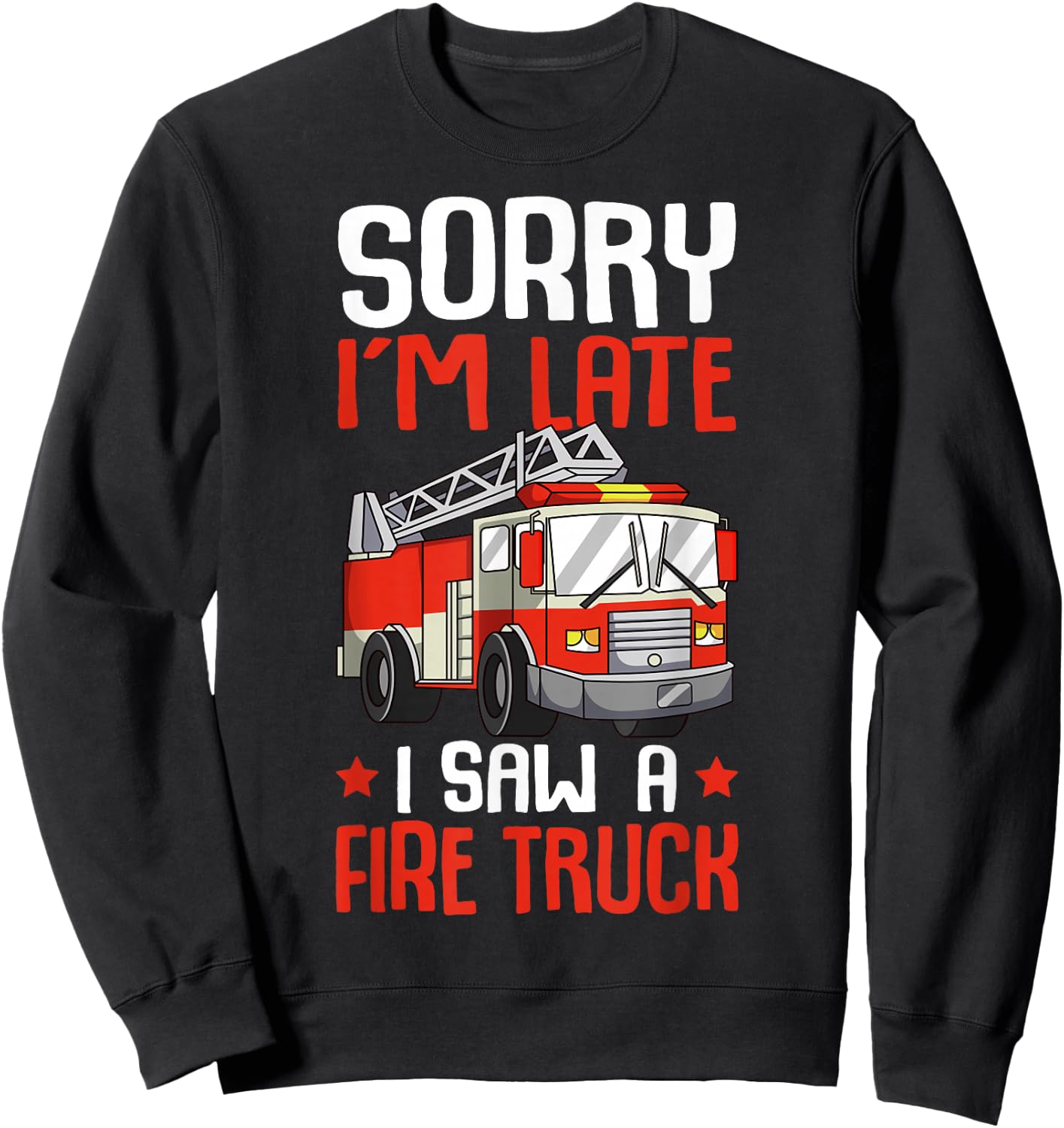 Firefighter Fireman Firefighting Kids Boys Sweatshirt - Sweatshirt | Black