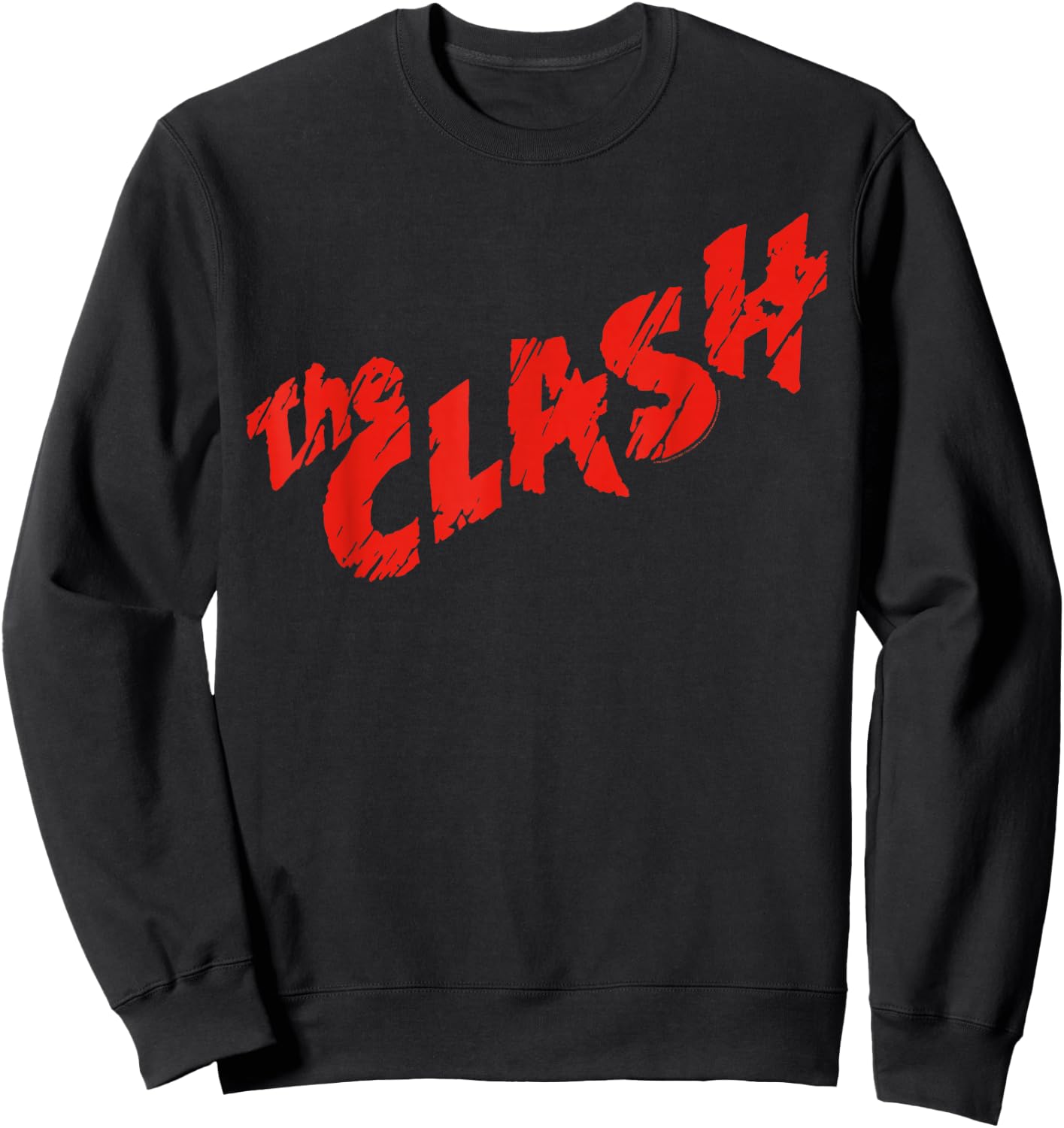 The Clash - Scratched Red Logo Sweatshirt - Sweatshirt | Black
