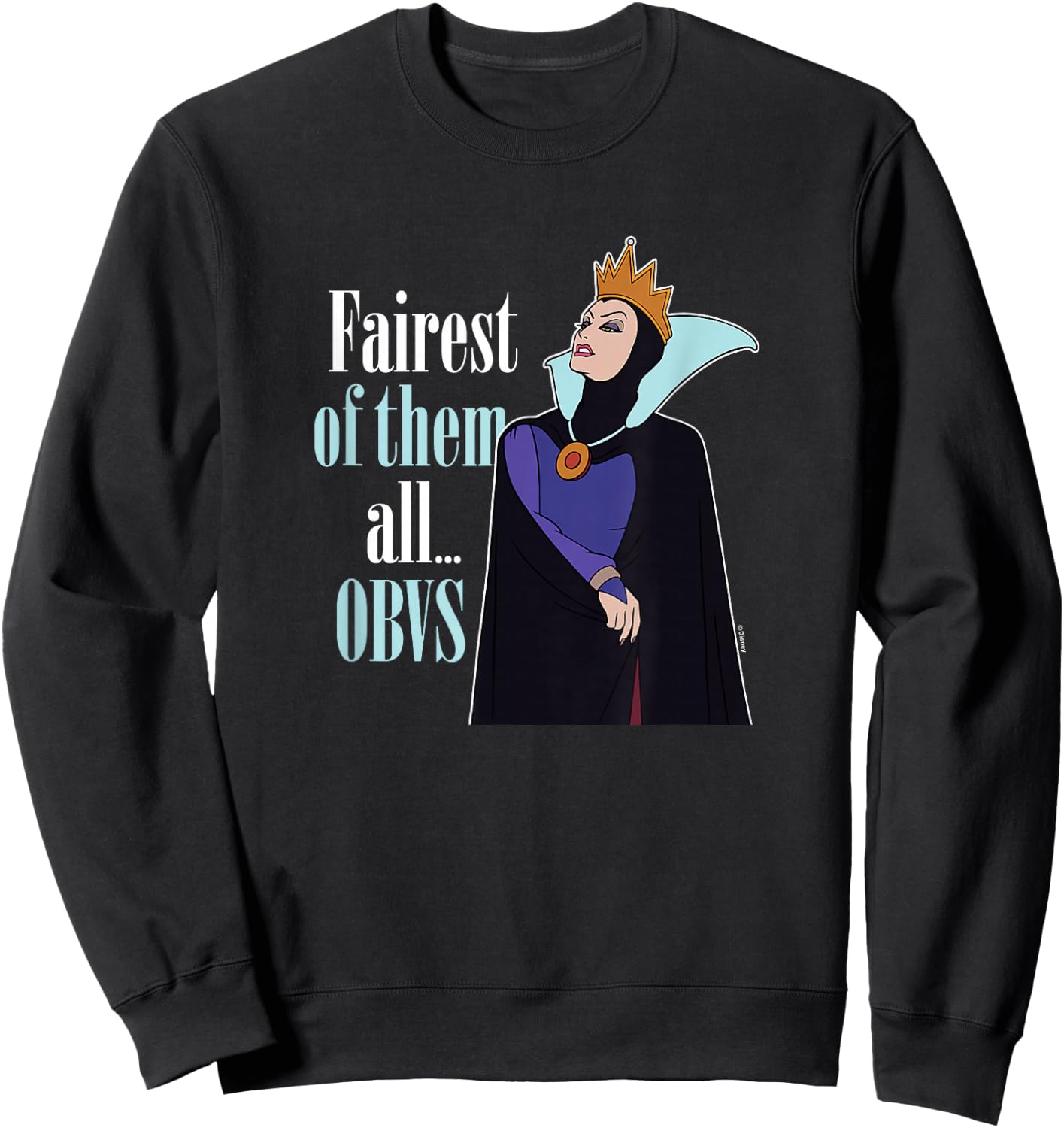 Disney Villians - Evil Queen Snow White Fairest of Them All Sweatshirt - Sweatshirt | Black