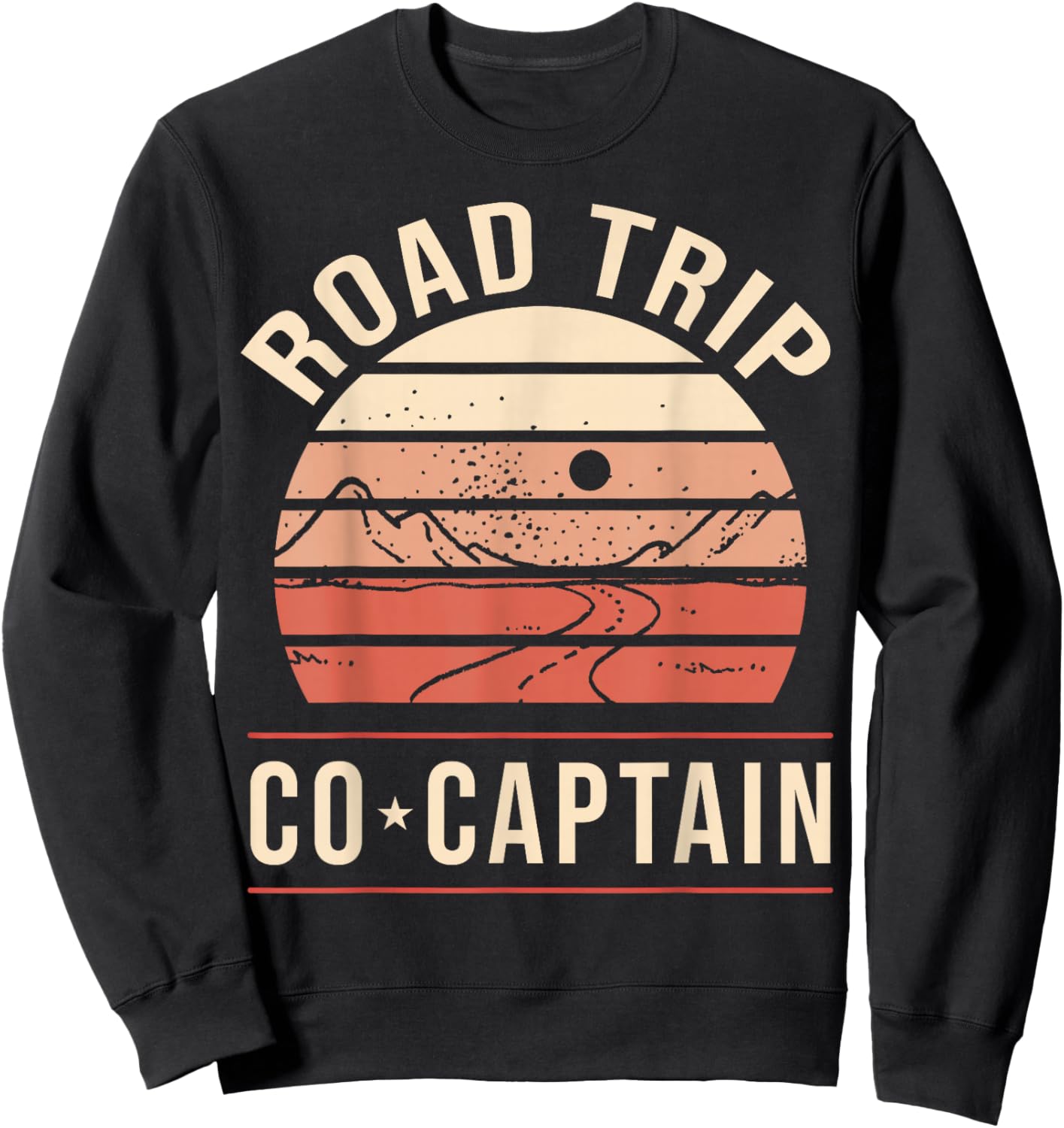 Road Trip Co Captain Road Trip Sweatshirt - Sweatshirt | Black