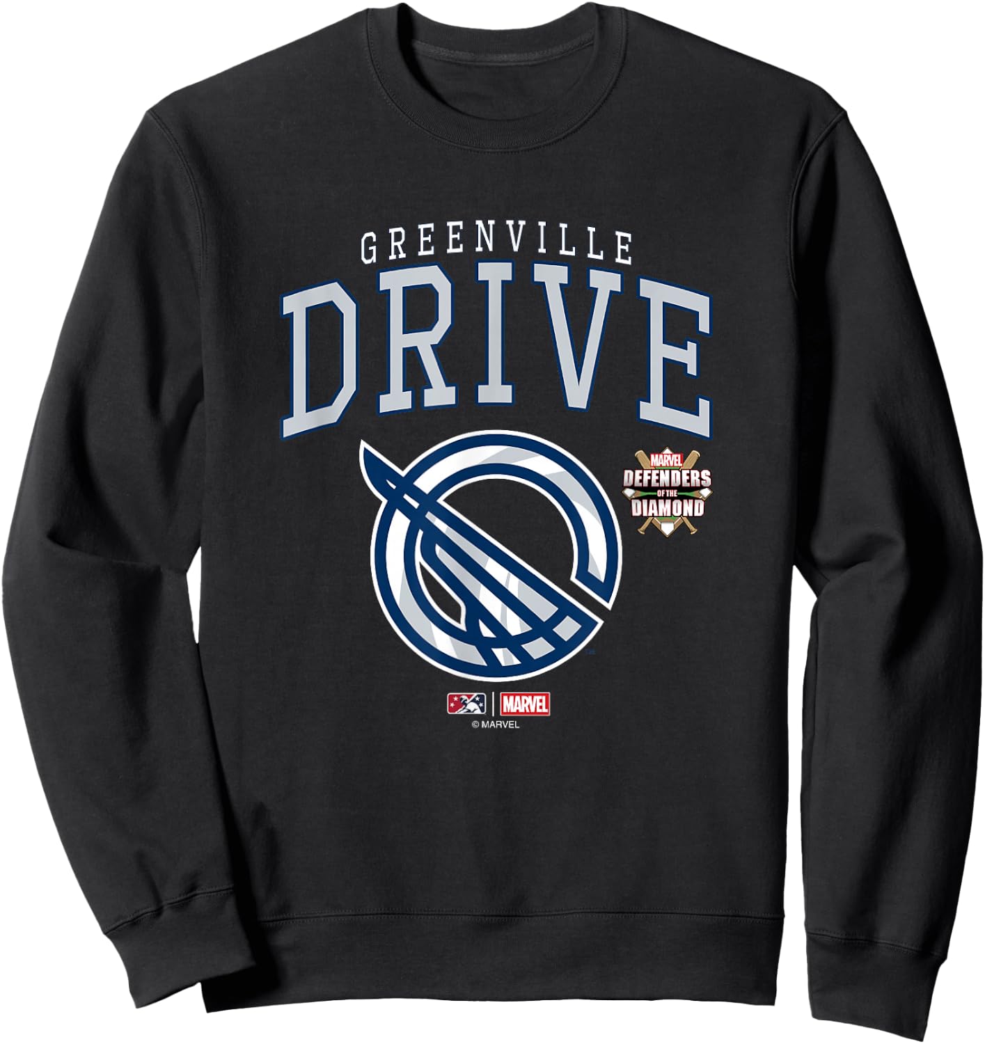 Marvel x MiLB Greenville Drive Big Chest Logo Sweatshirt - Sweatshirt | Black