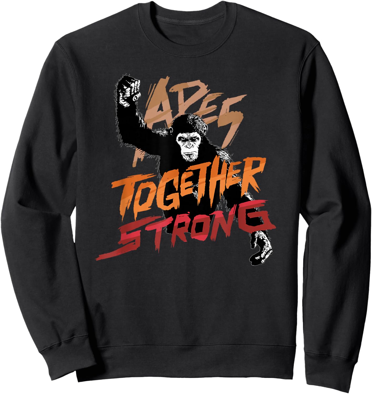 Rise of The Planet of The Apes Caesar Apes Together Strong Sweatshirt - Sweatshirt | Black