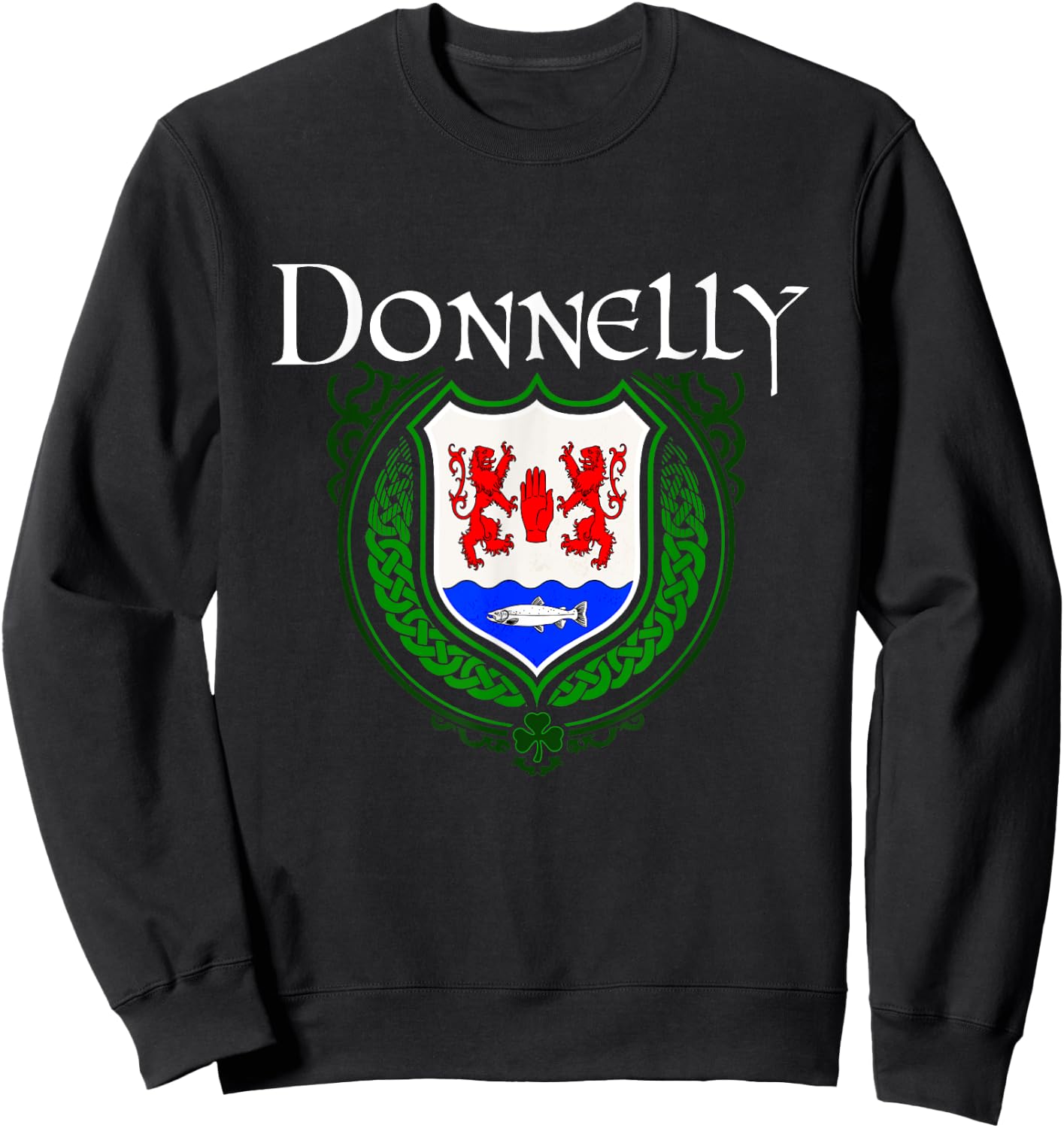 Donnelly Surname Irish Clan Tartan Badge Ireland Sweatshirt - Sweatshirt | Black