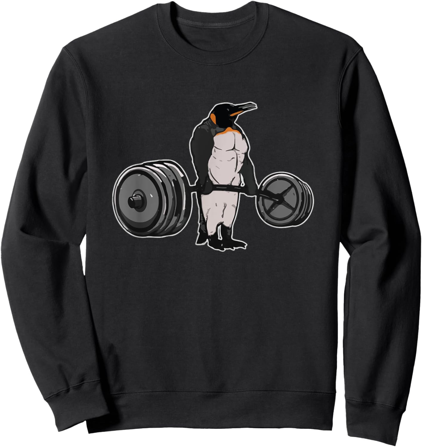 Penguin Deadlift Gym Weightlifting Powerlifting Sweatshirt - Sweatshirt | Black