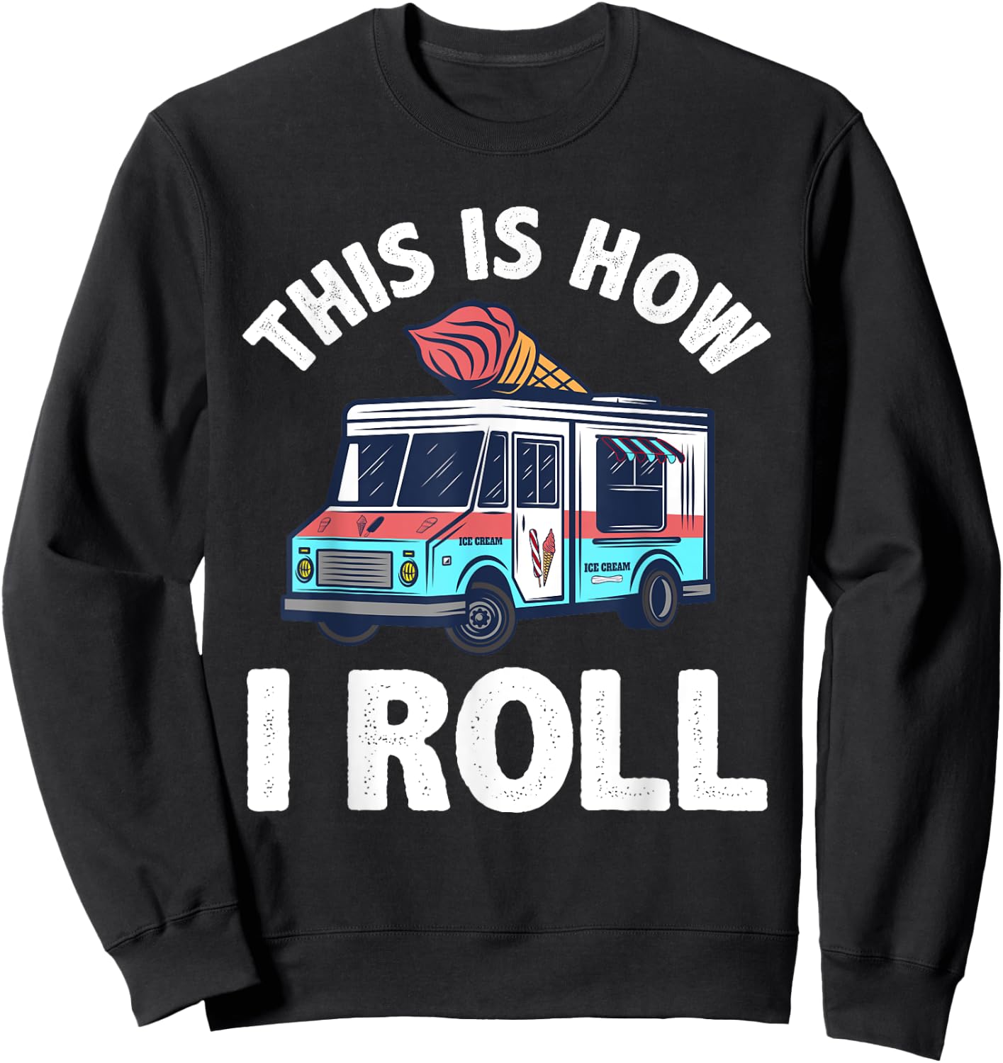 Cool Ice Cream Women Kids Ice Cream Lover Sprinkle Sweatshirt - Sweatshirt | Black