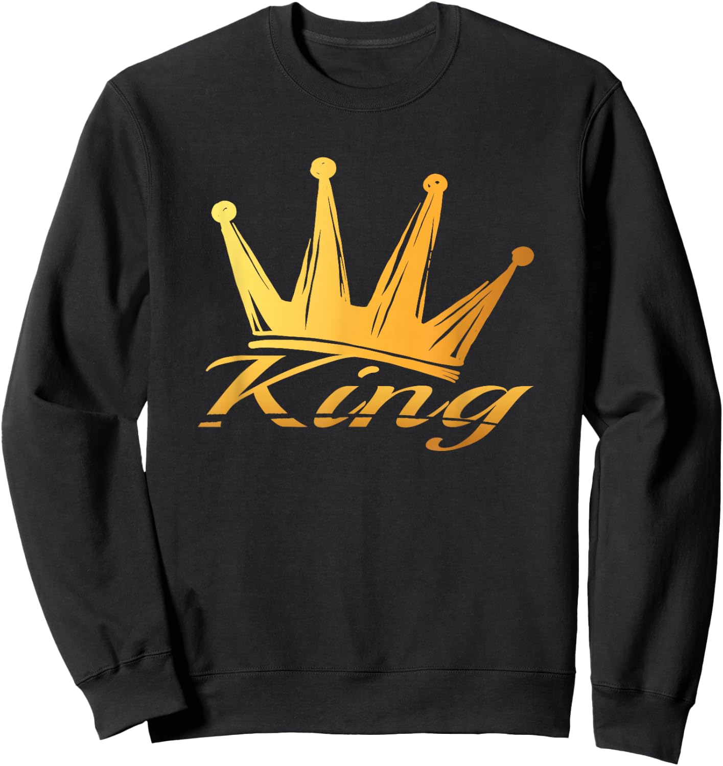 Crown with writing KING Sweatshirt - Sweatshirt | Black