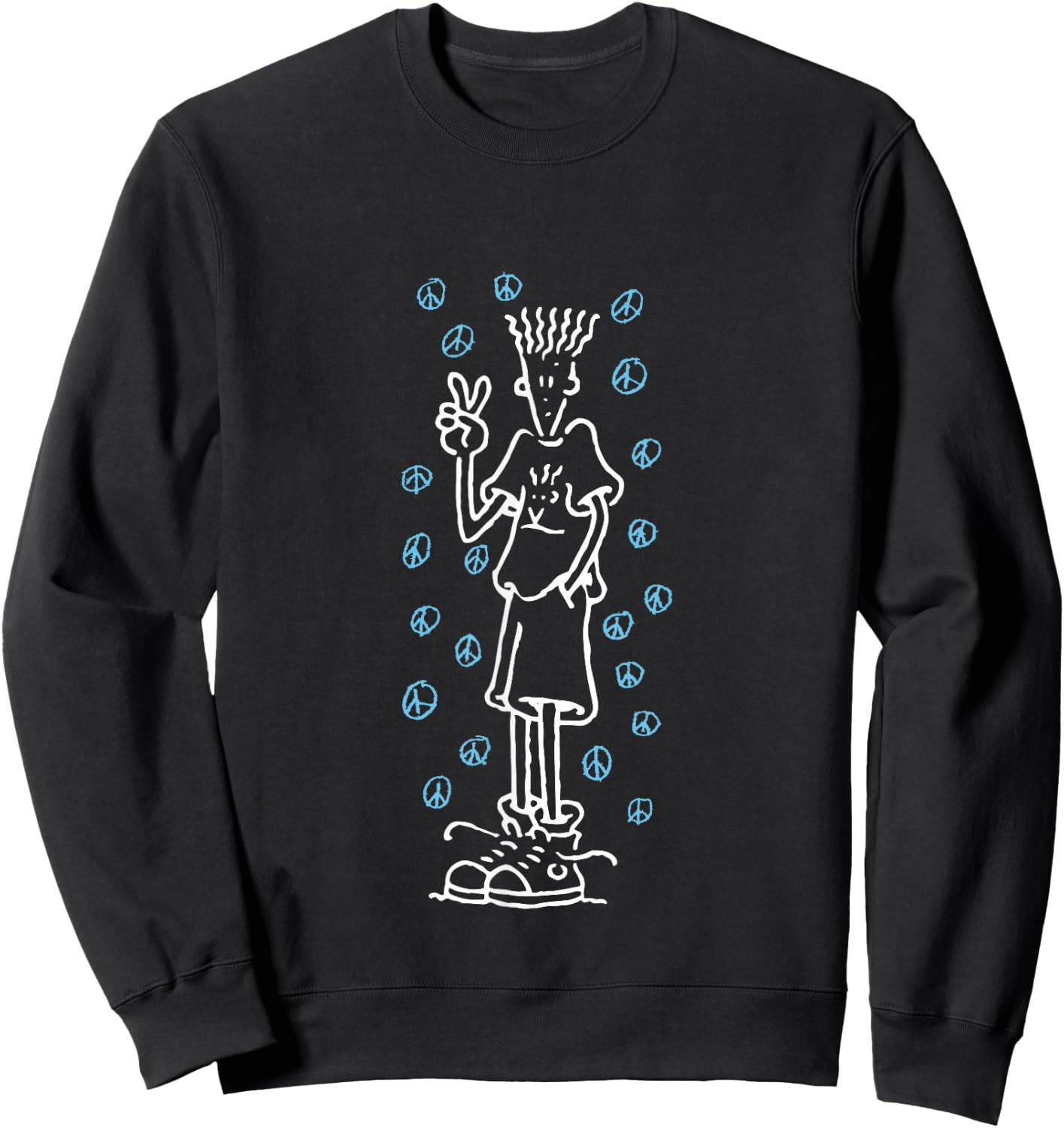 Fido Dido Multi Peace Sweatshirt - Sweatshirt | Black