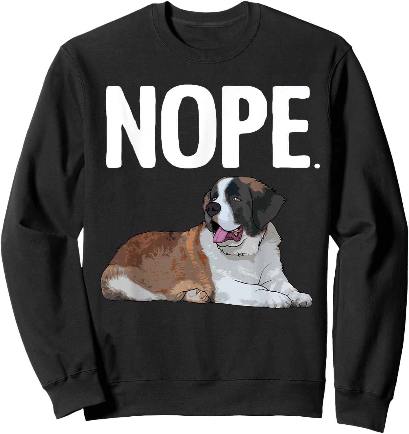 Funny Saint Bernard Art Women St. Bernard Dog Lovers Sweatshirt - Sweatshirt | Black