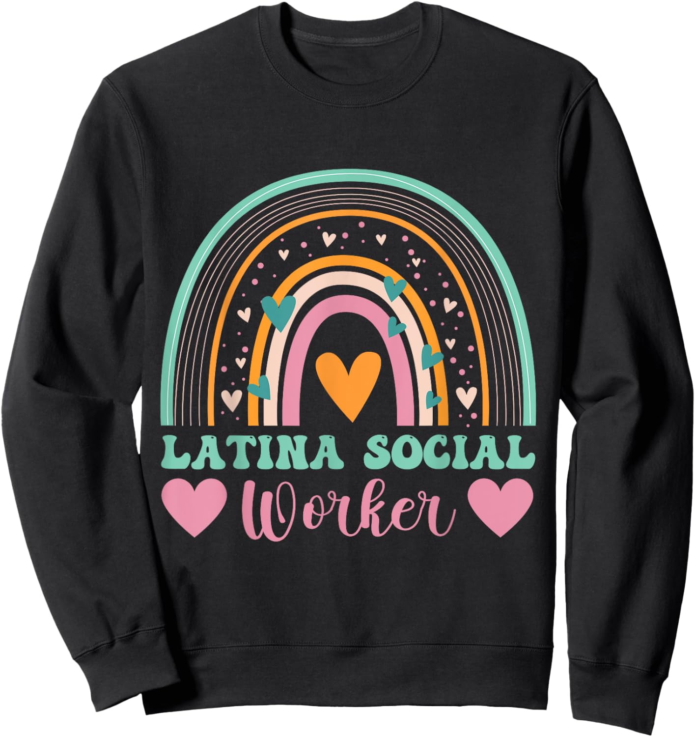 Funny women appreciation Latina school social worker Sweatshirt - Sweatshirt | Black